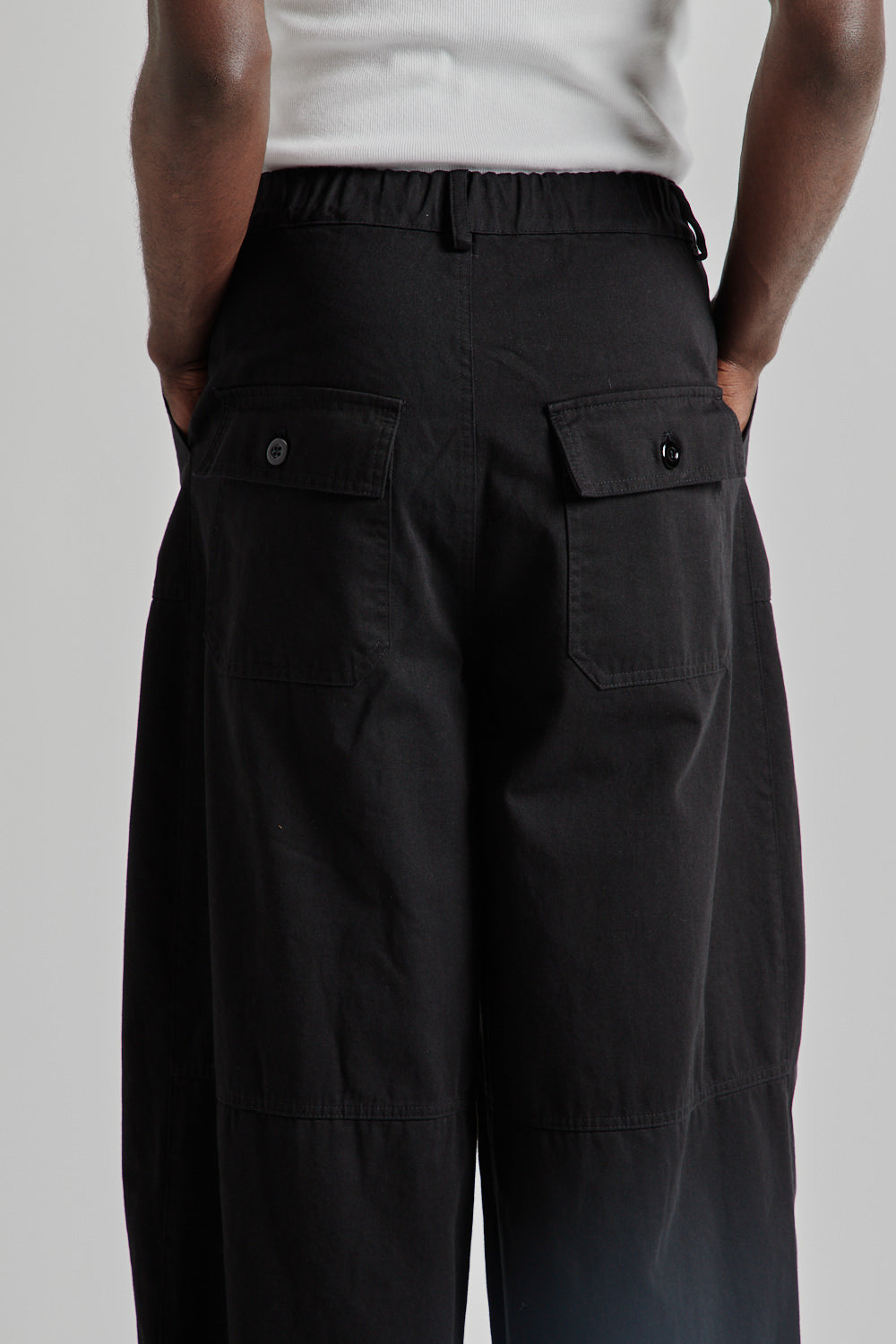 Twill Balloon Pants - Black