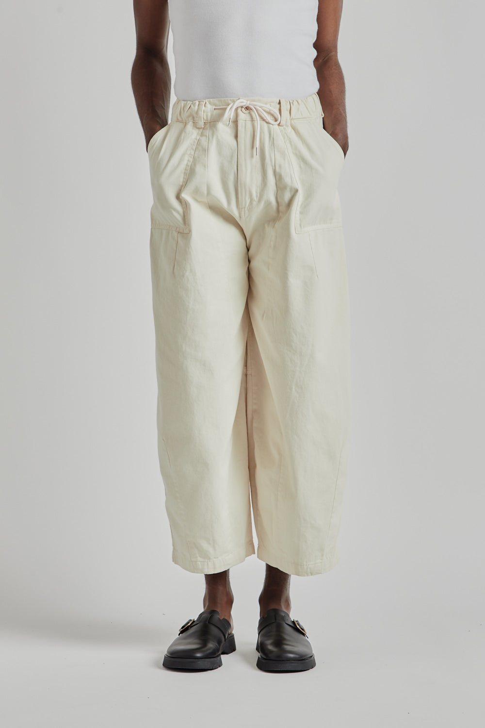 Twill Balloon Pants - Ivory