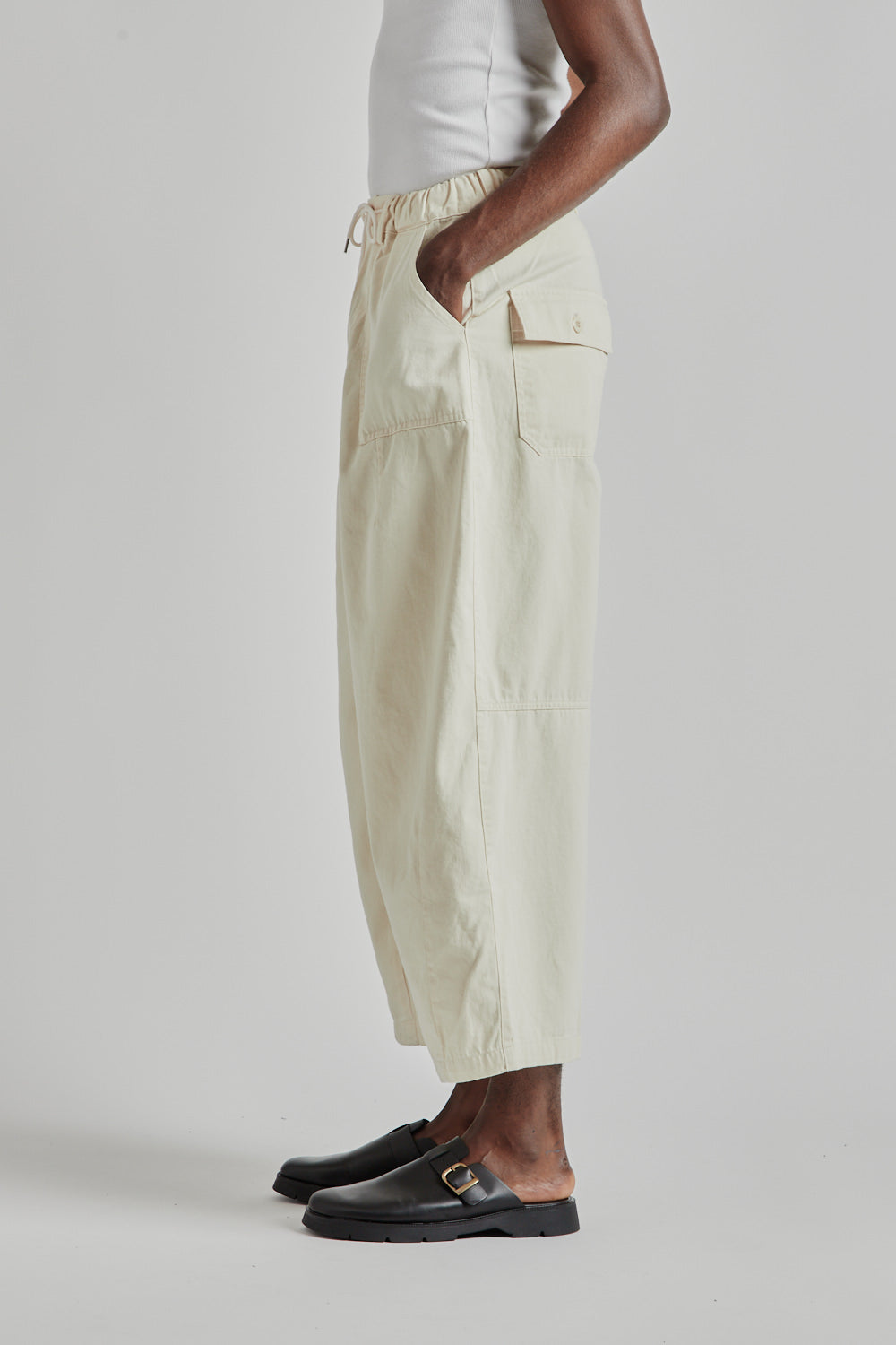 Twill Balloon Pants - Ivory