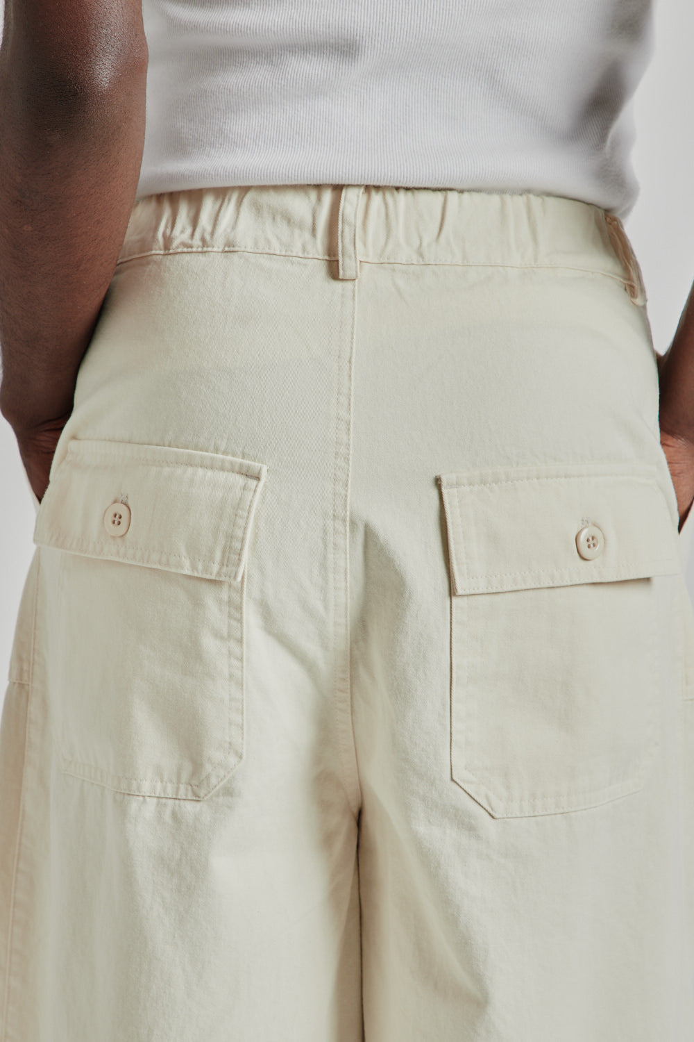 Twill Balloon Pants - Ivory