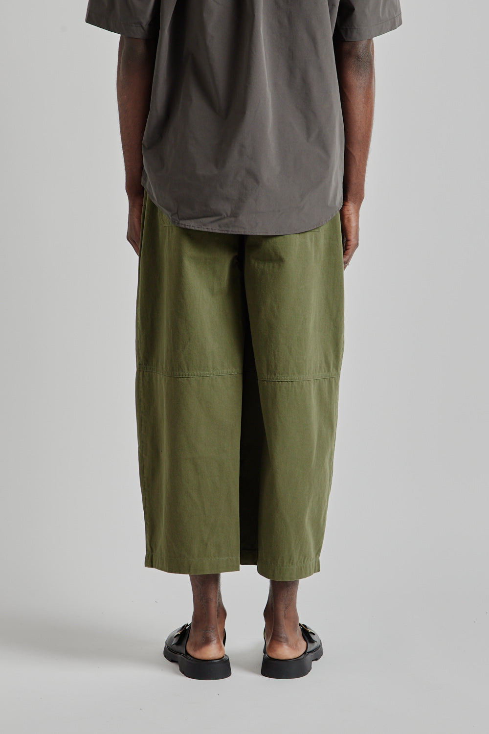 Twill Balloon Pants - Olive