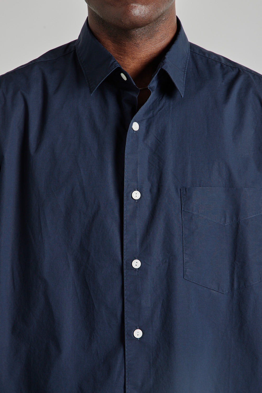 Typewriter Half Shirt - Navy