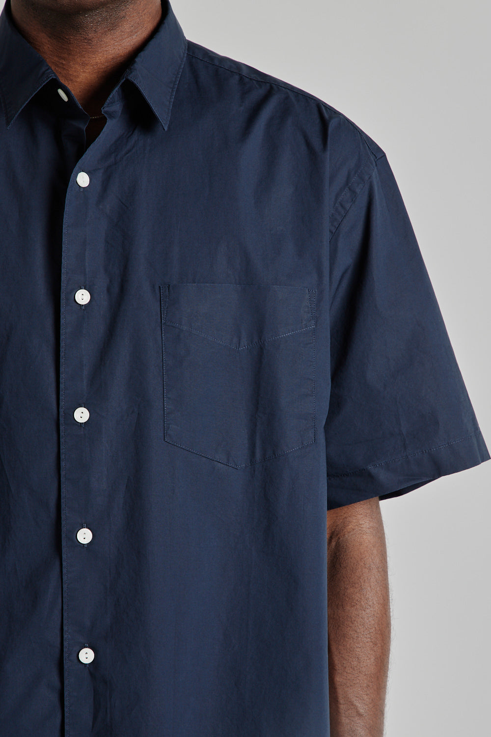 Typewriter Half Shirt - Navy