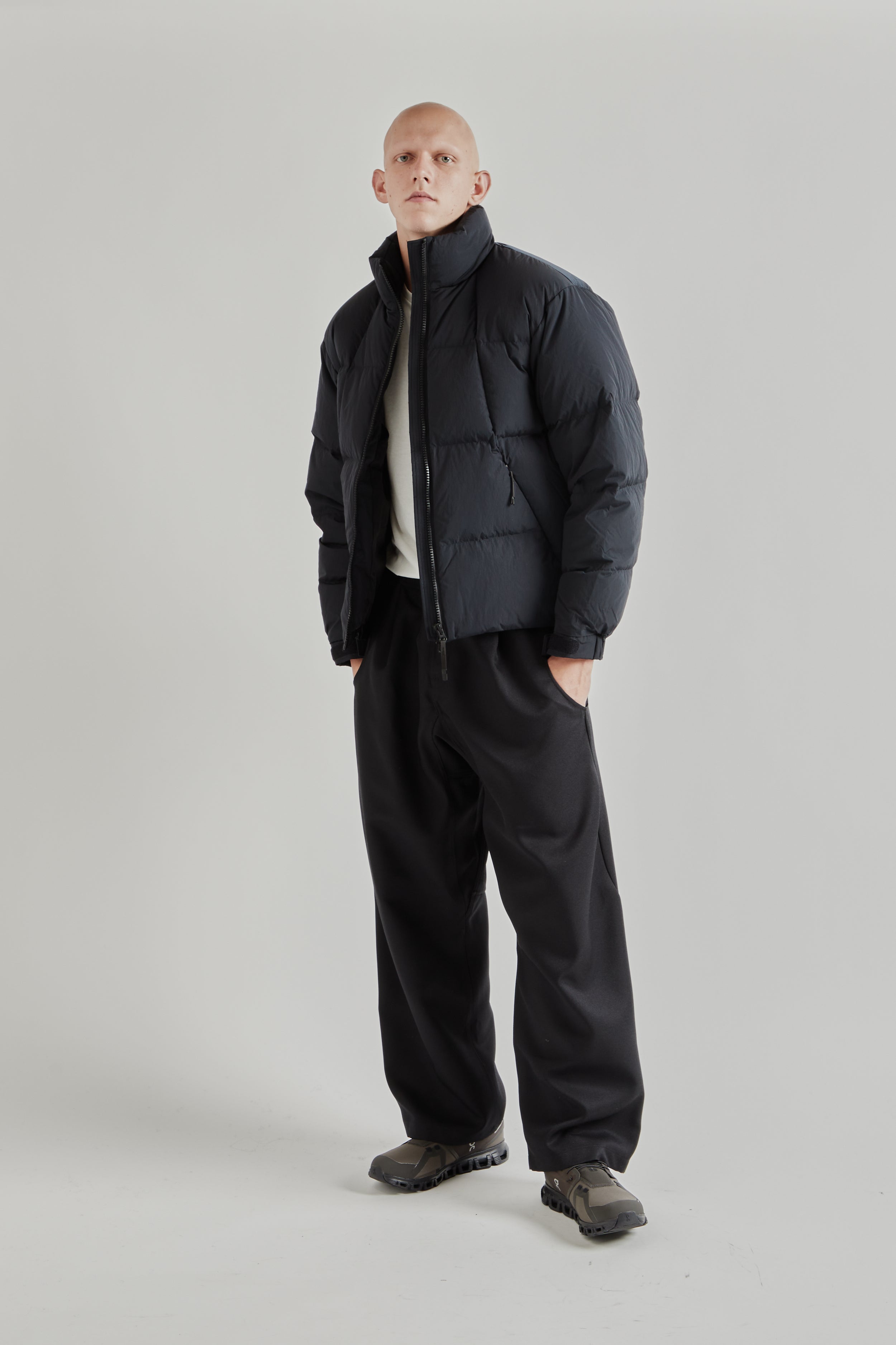 Goldwin Dope Dyed Ripple Nylon Down Jacket - Dark Navy | Wallace