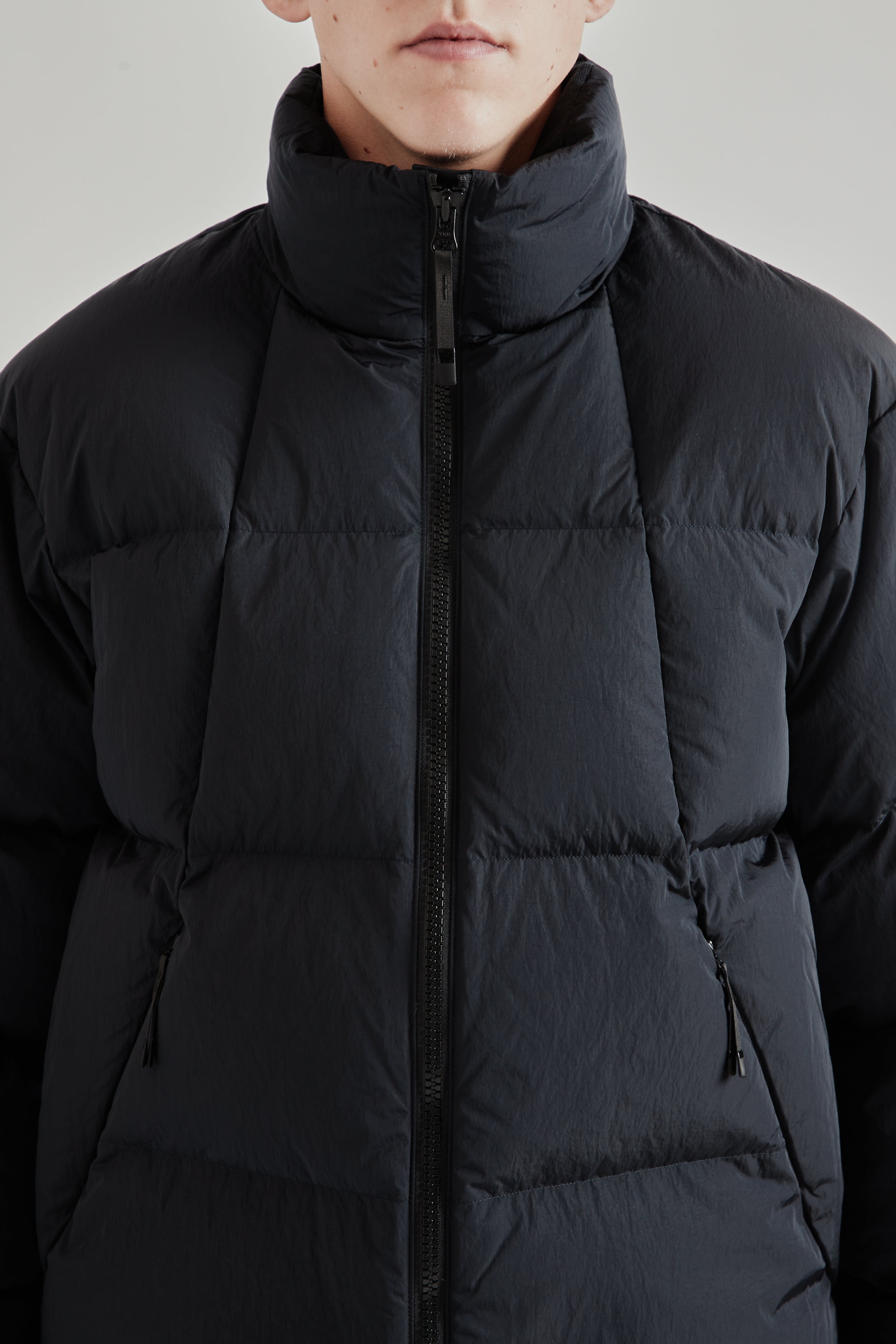 Goldwin Dope Dyed Ripple Nylon Down Jacket - Dark Navy | Wallace