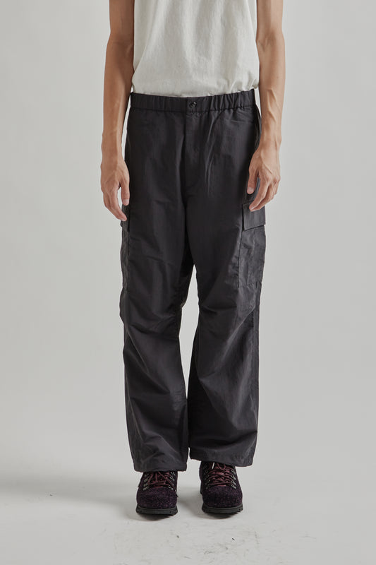 Goldwin FW25 Dope Dyed Tussah Cargo Pants Deep Charcoal2