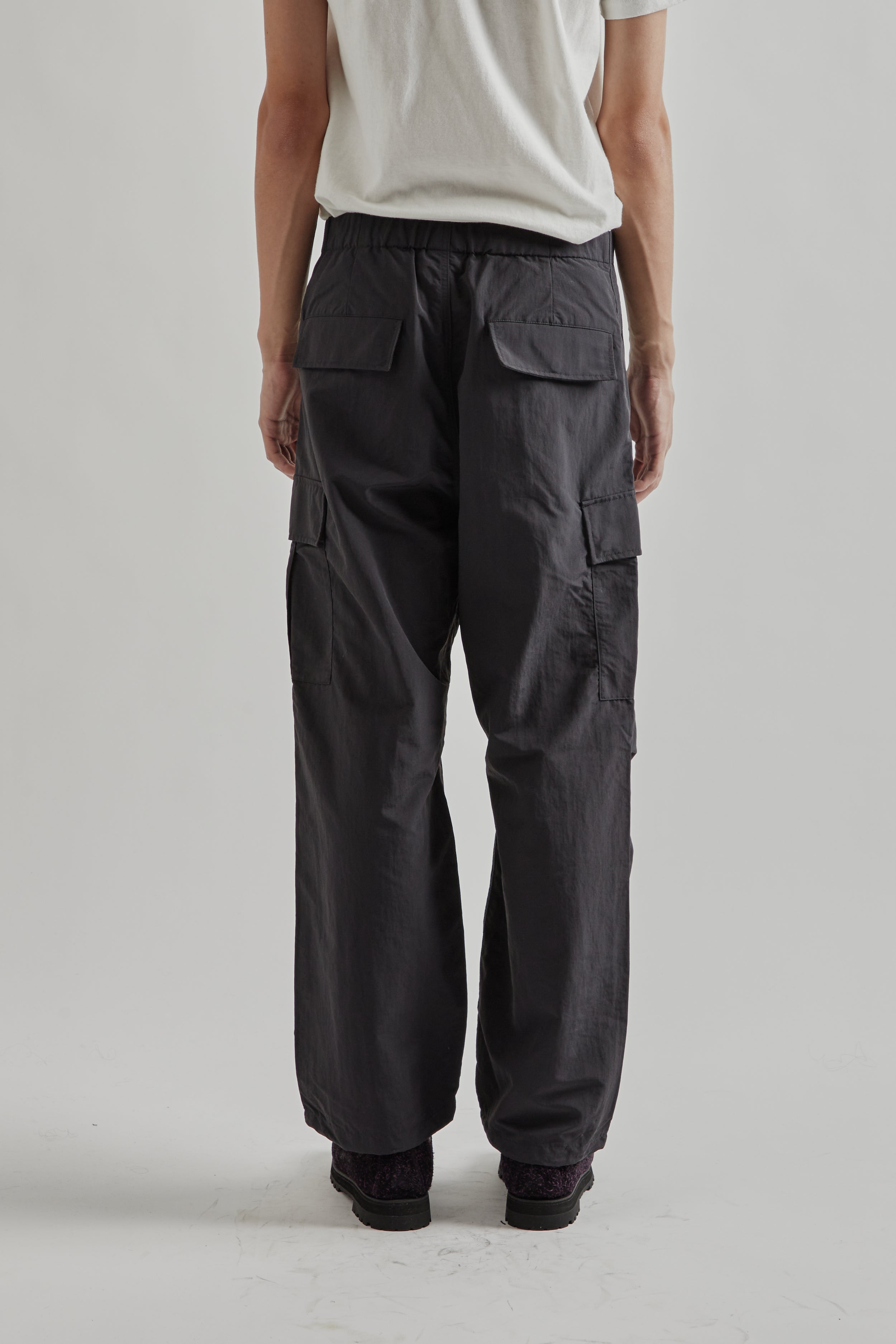 Goldwin Dope Dyed Tussah Cargo Pants - Deep Charcoal | Wallace