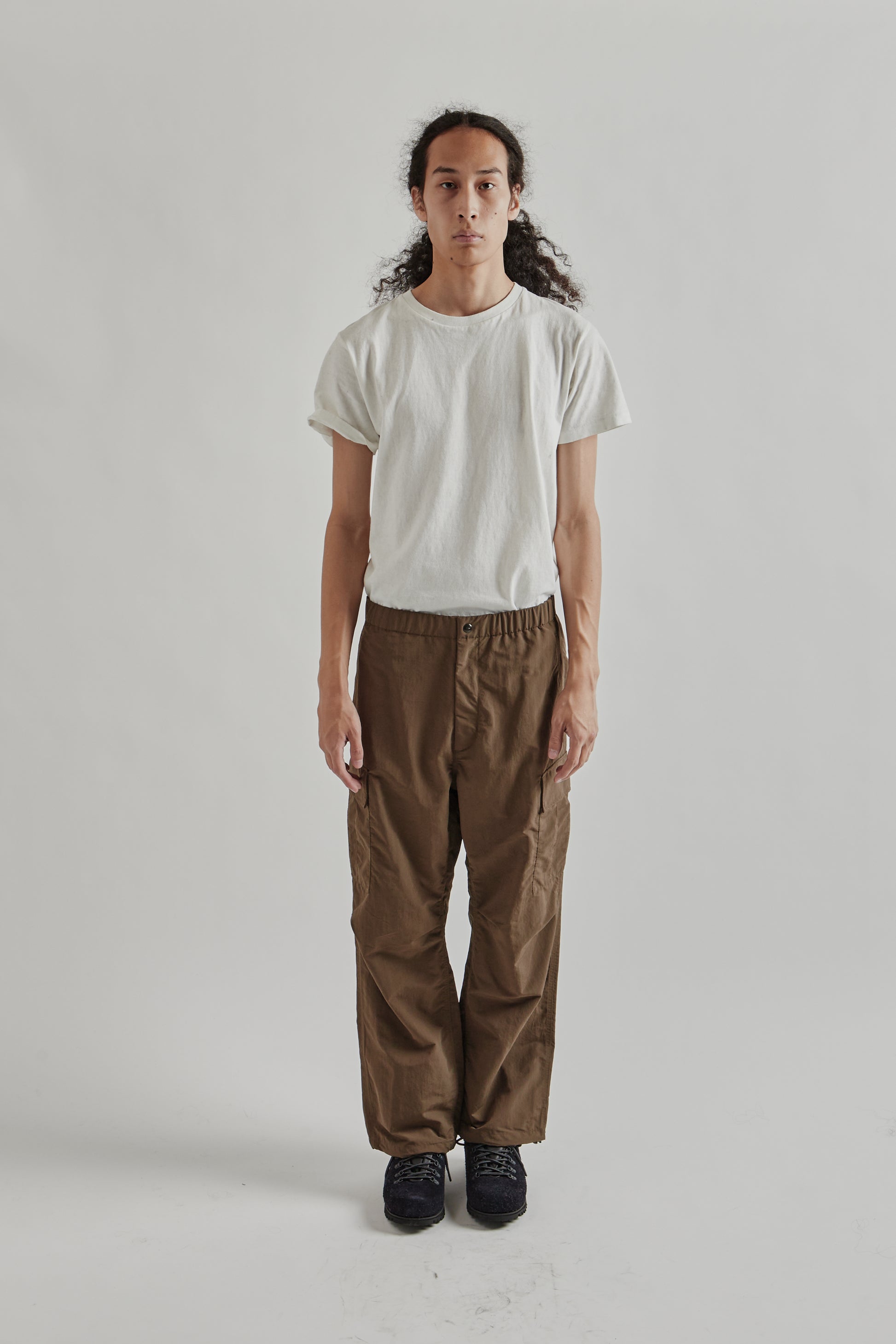 Goldwin FW25 Dope Dyed Tussah Cargo Pants Morel