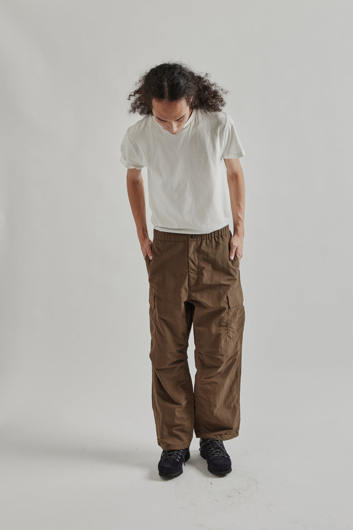 Goldwin FW25 Dope Dyed Tussah Cargo Pants Morel17
