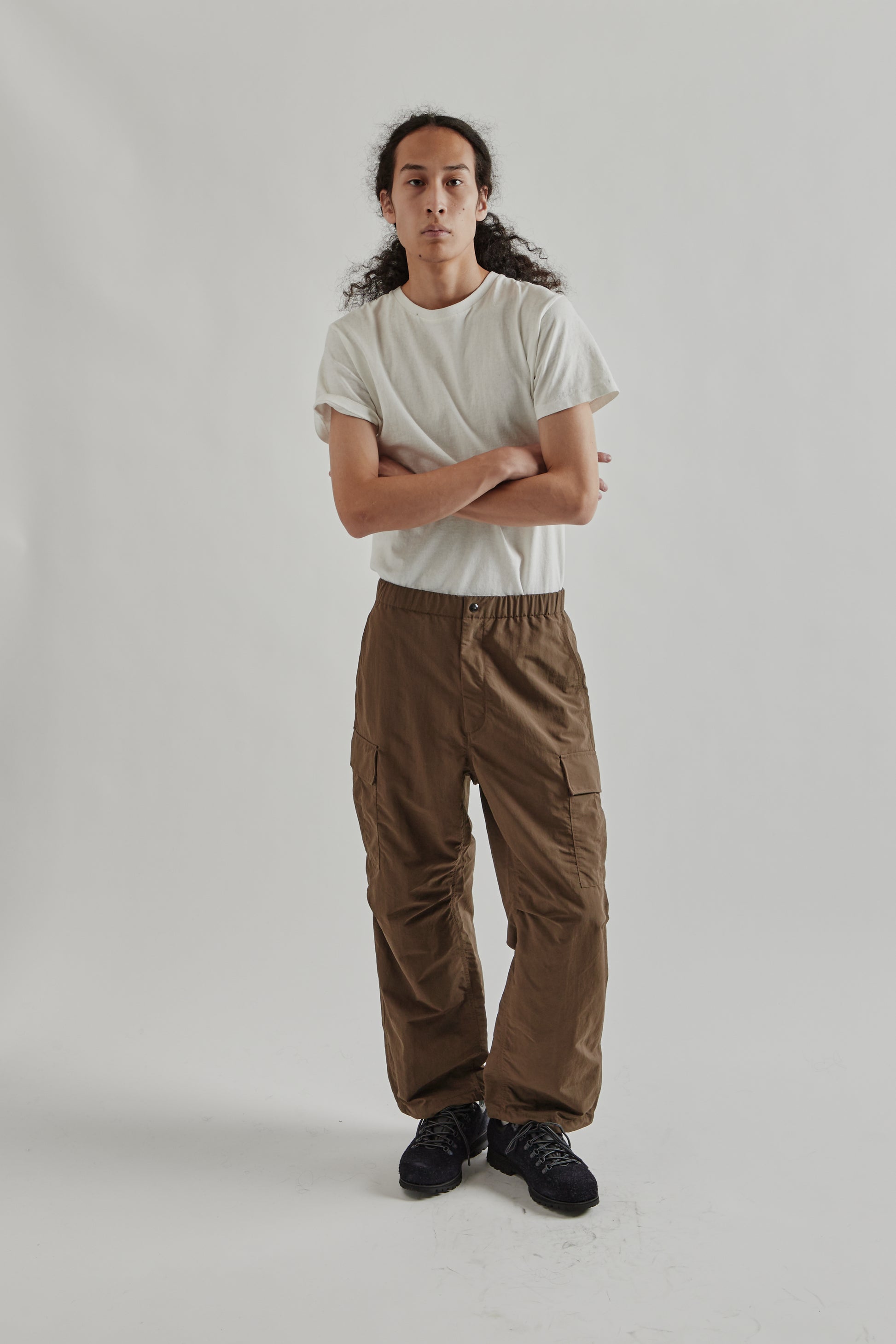 Goldwin FW25 Dope Dyed Tussah Cargo Pants Morel22