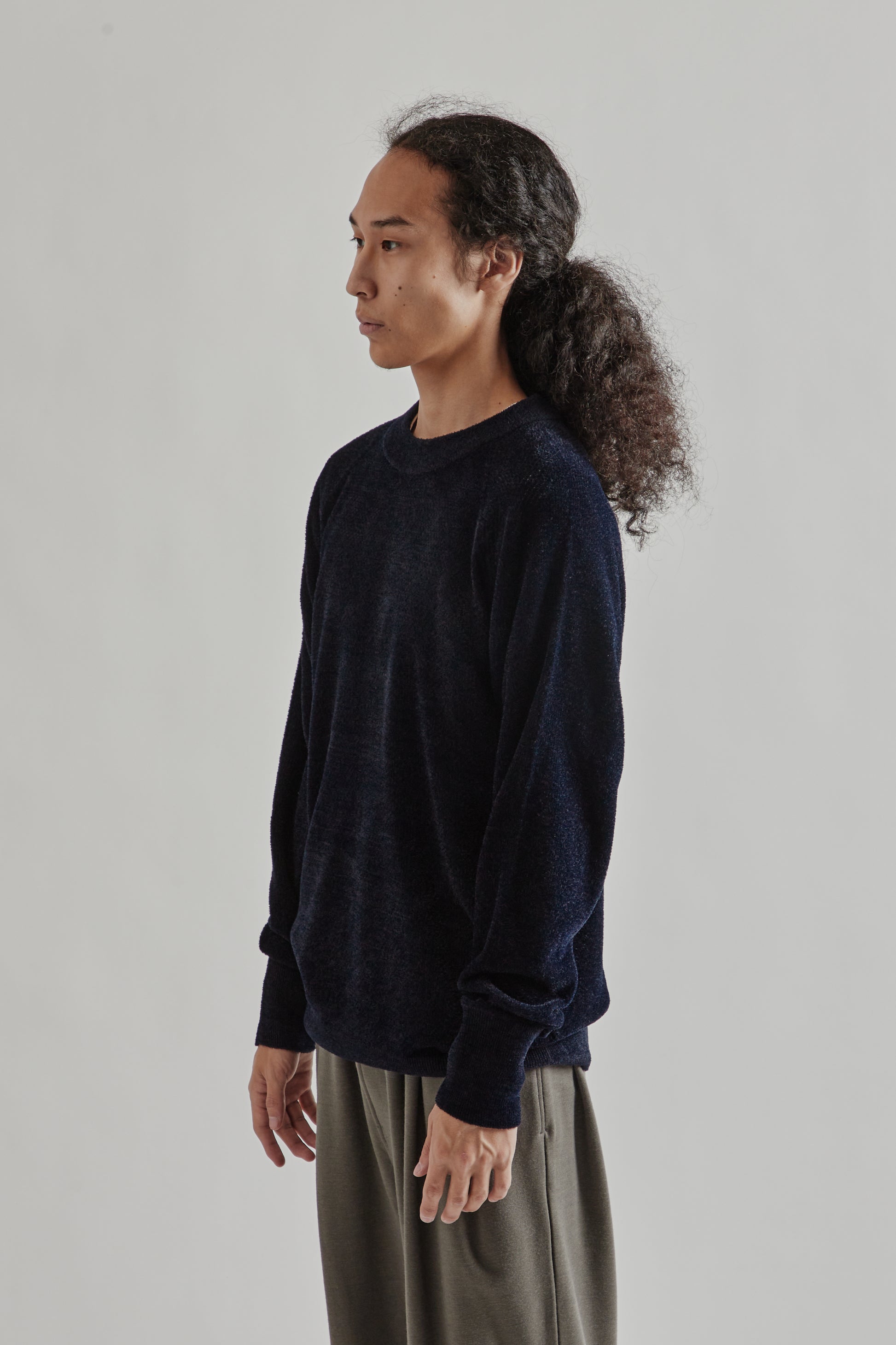 Goldwin FW25 Mesh Pile Crew Ink Navy5