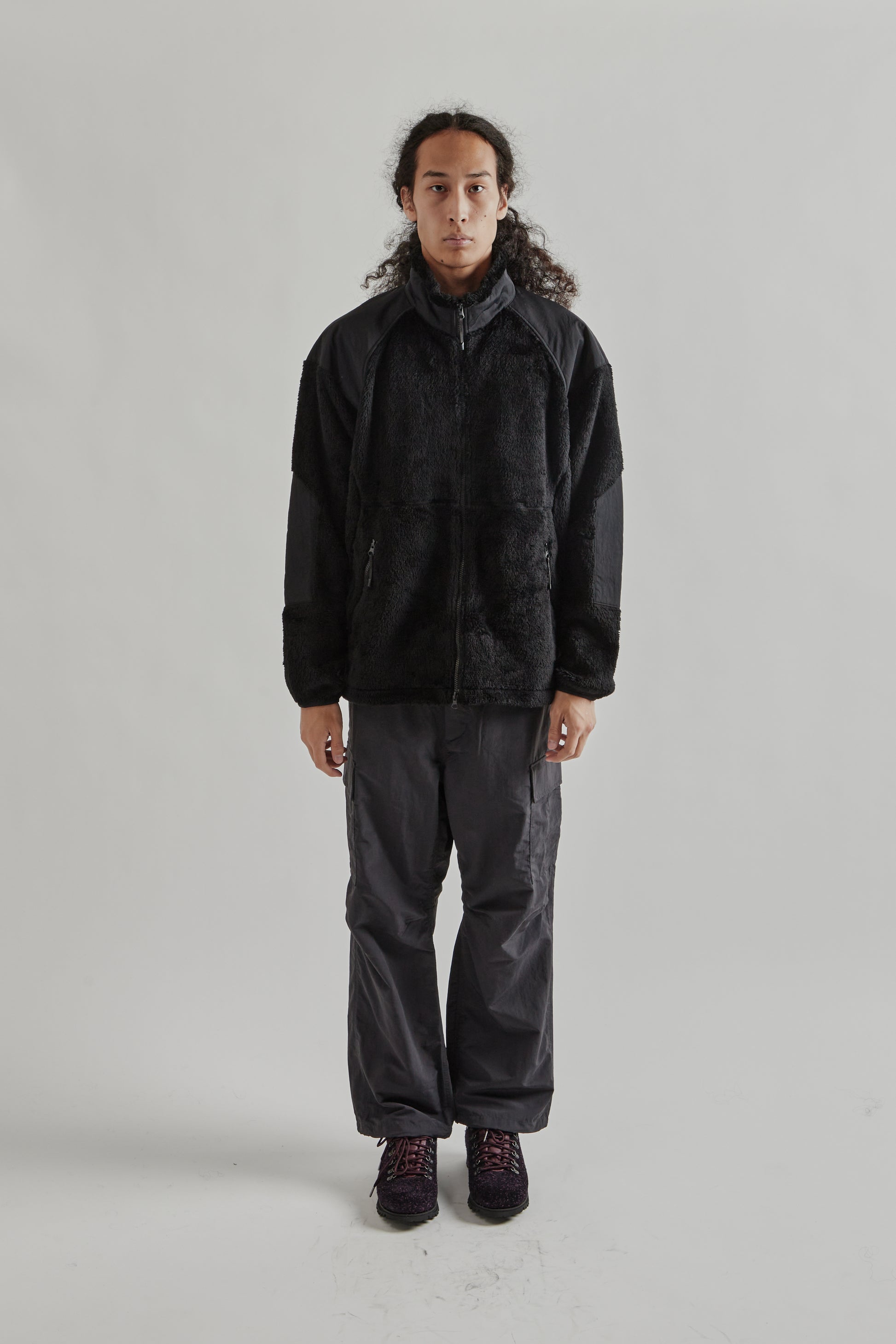 Goldwin FW25 Polartec High Loft Fleece Jacket Ink Black