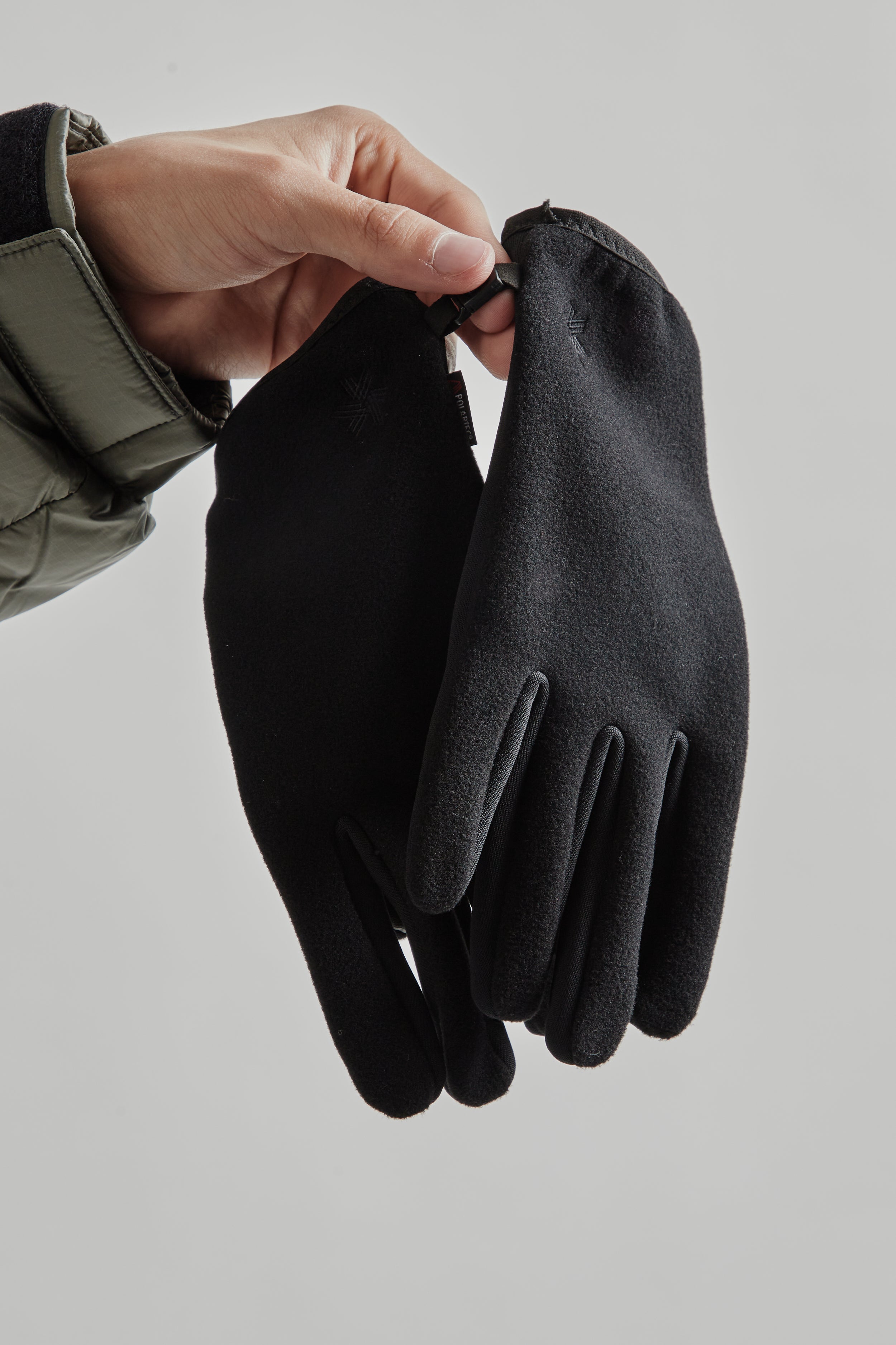 Goldwin Polartec Power Stretch Gloves - Black | Wallace Mercantile