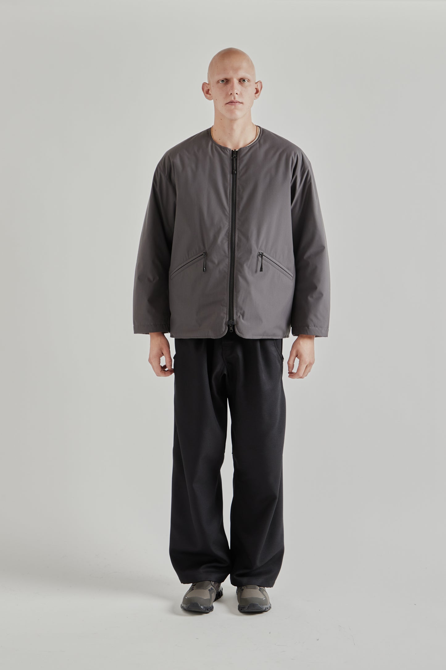 Reversible Quilted Puffy Jacket - Asphalt