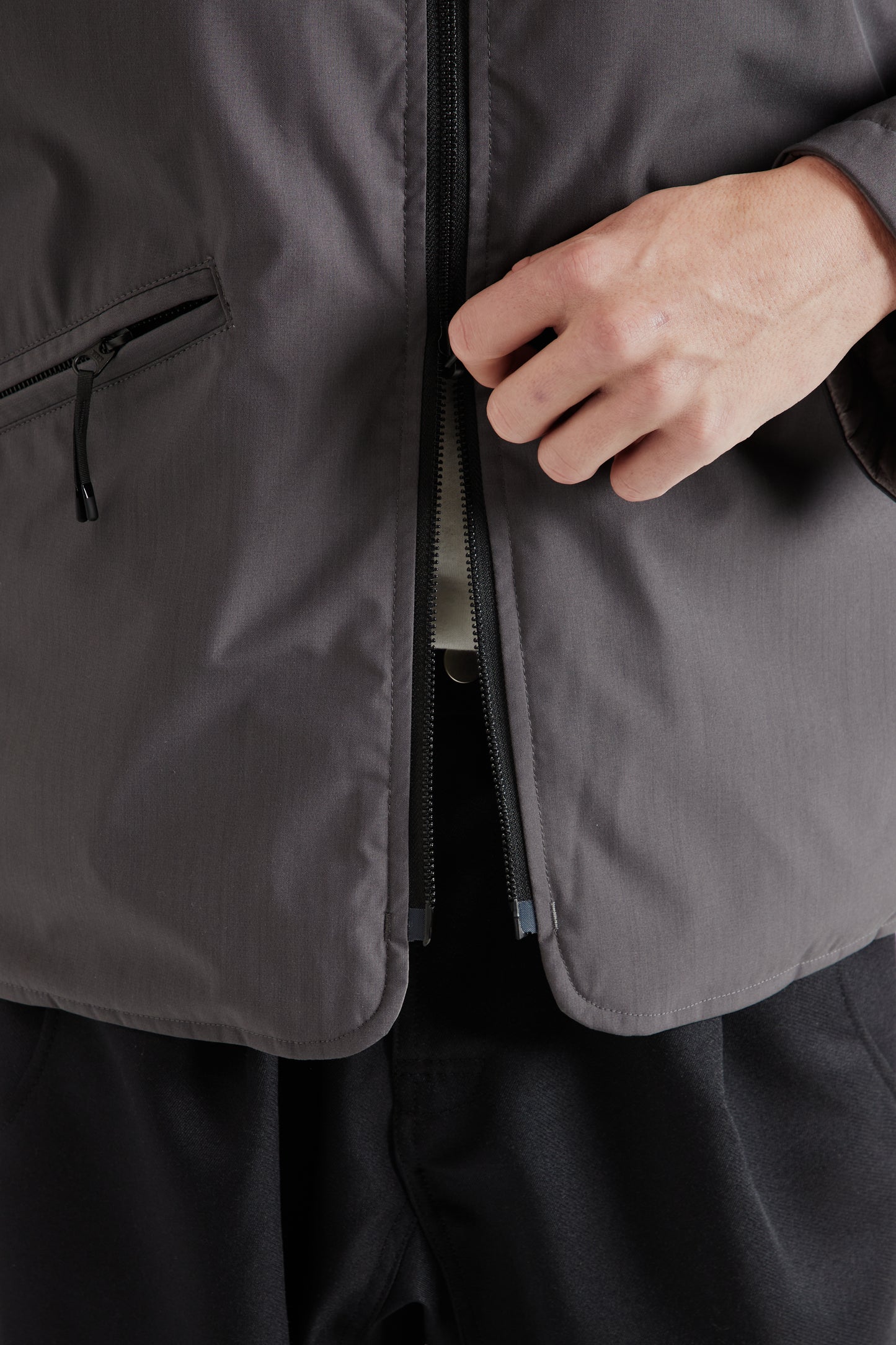 Reversible Quilted Puffy Jacket - Asphalt