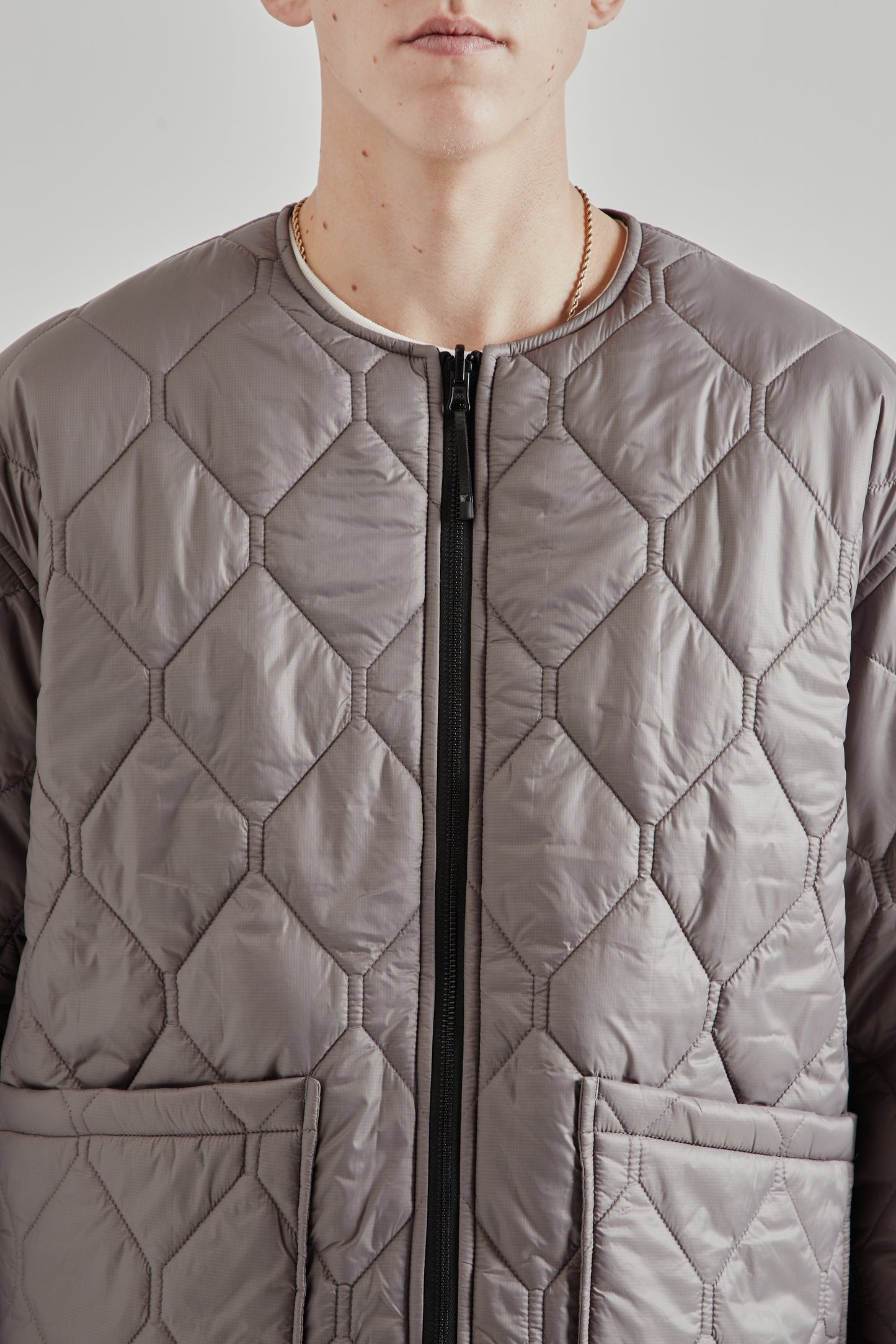 Reversible Quilted Puffy Jacket - Asphalt