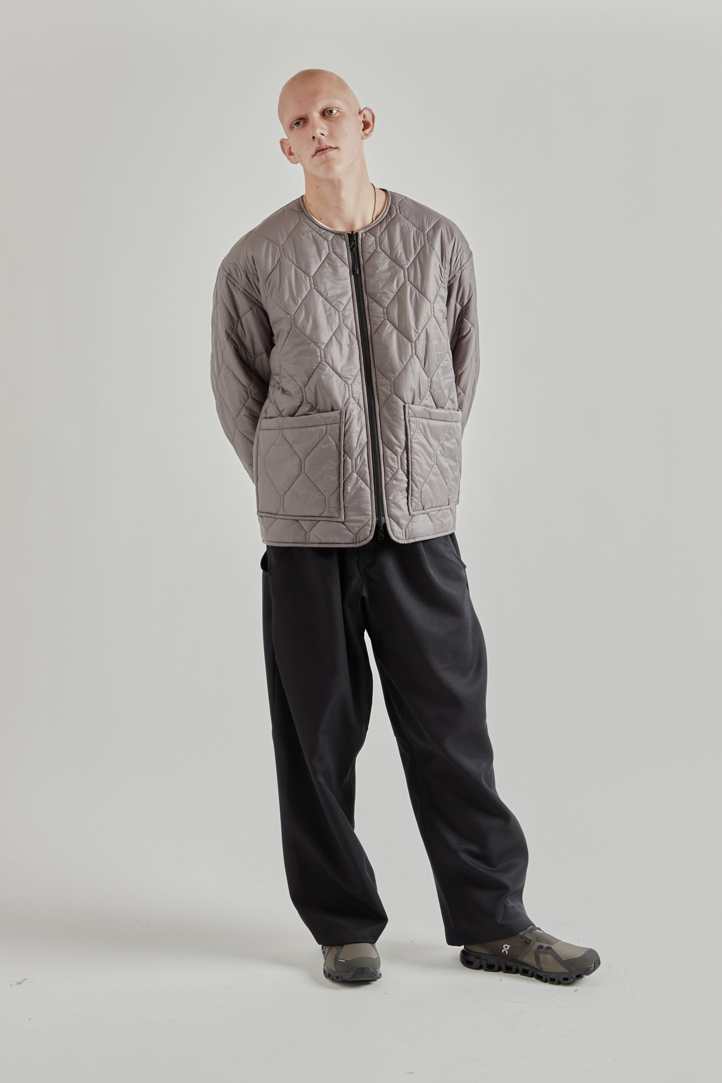 Reversible Quilted Puffy Jacket - Asphalt