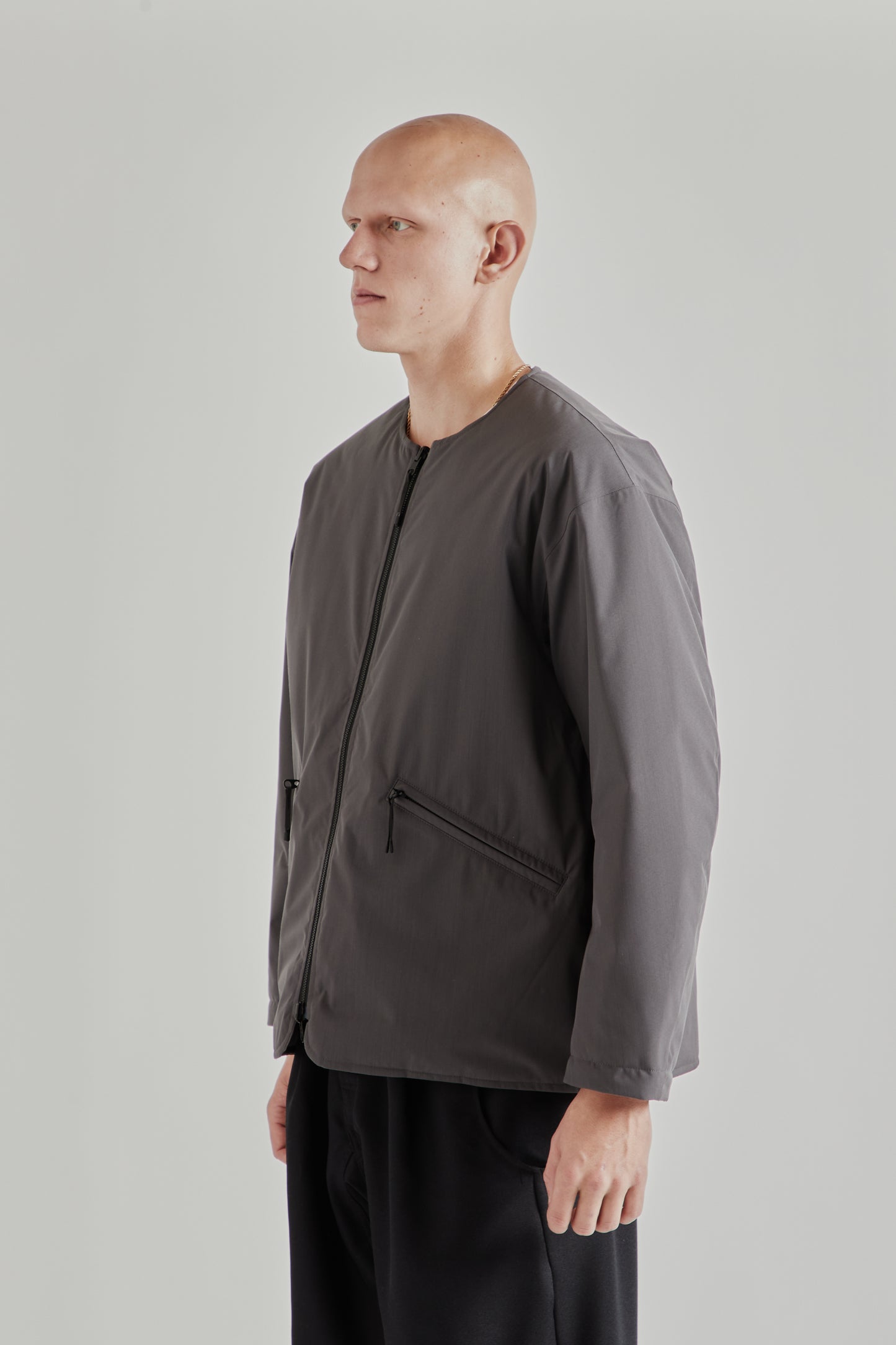 Reversible Quilted Puffy Jacket - Asphalt