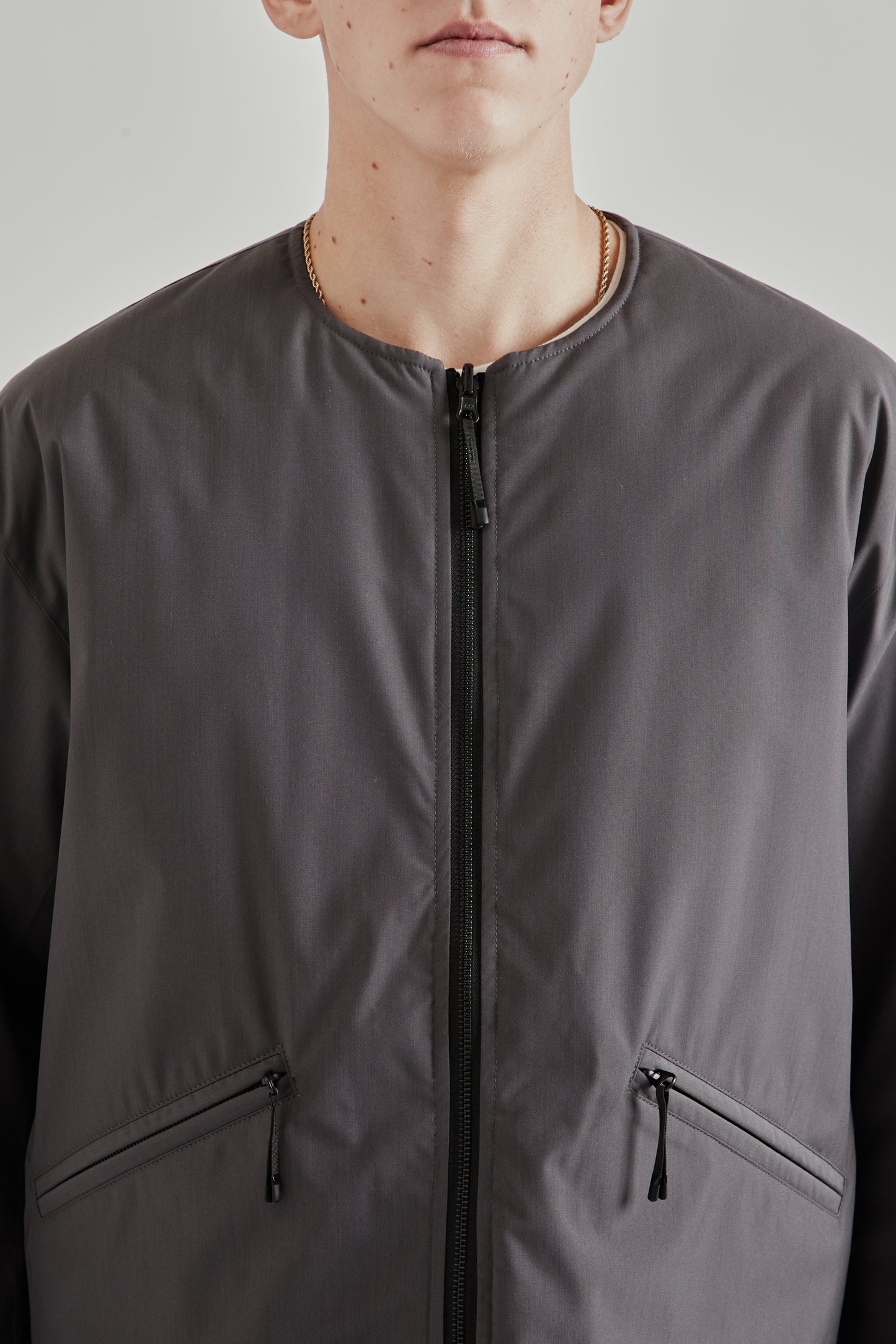 Reversible Quilted Puffy Jacket - Asphalt