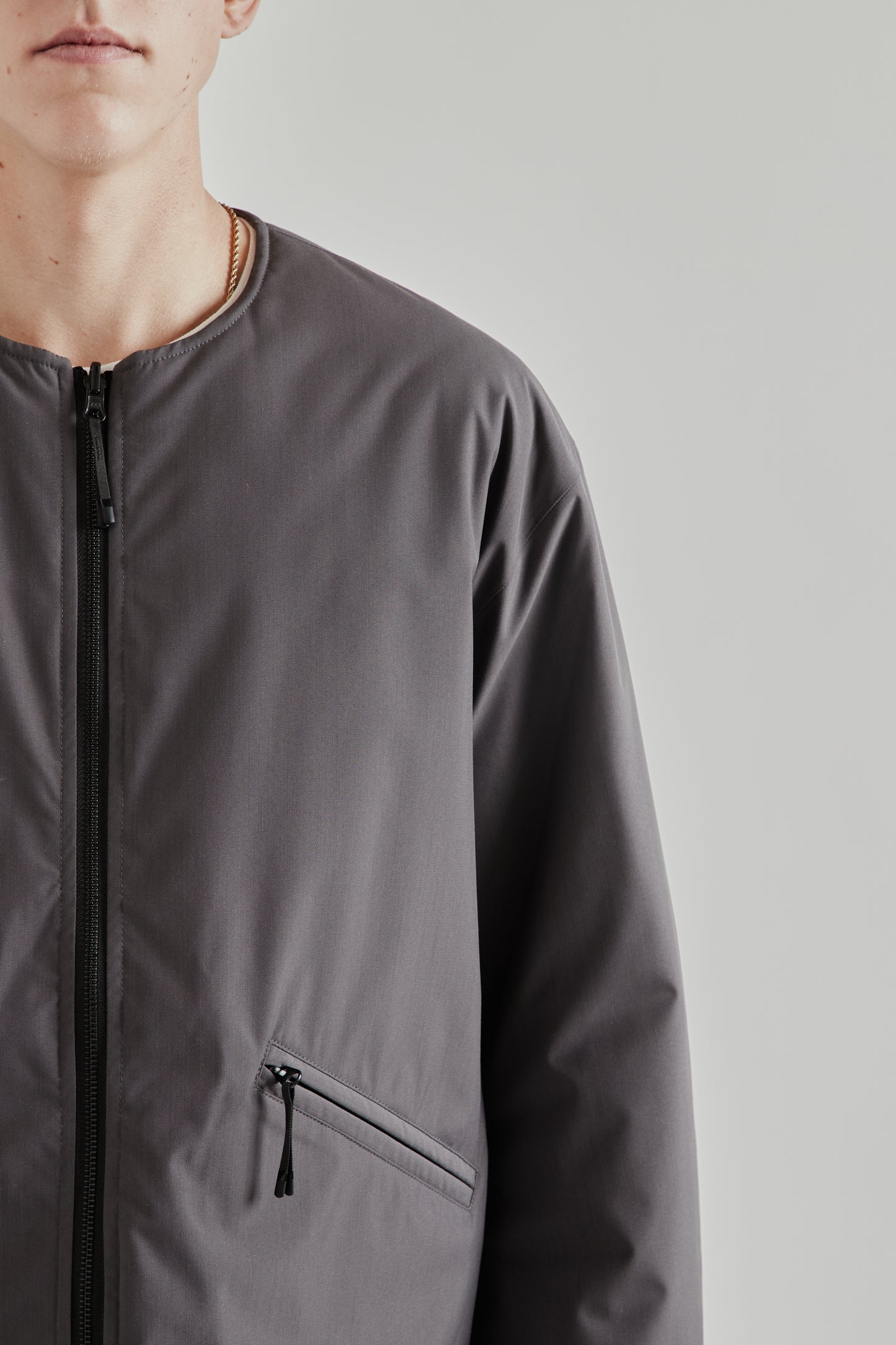 Reversible Quilted Puffy Jacket - Asphalt