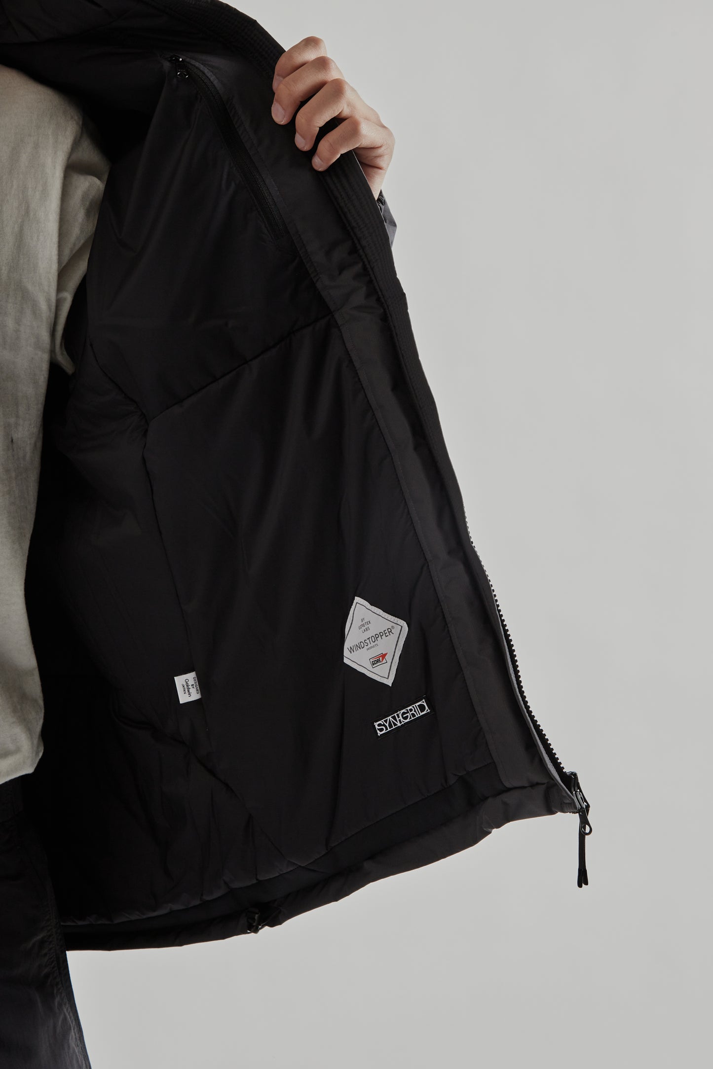 Goldwin FW25 Windstopper by Gore-Tex Labs Puffy Jacket Charcoal19
