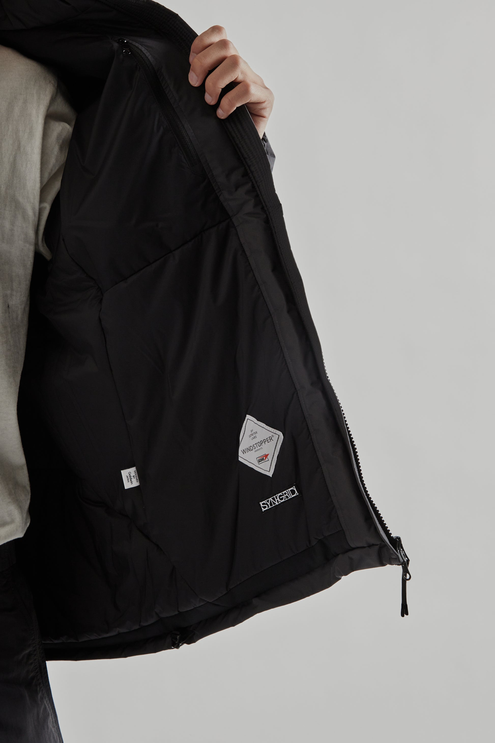 Goldwin FW25 Windstopper by Gore-Tex Labs Puffy Jacket Charcoal19