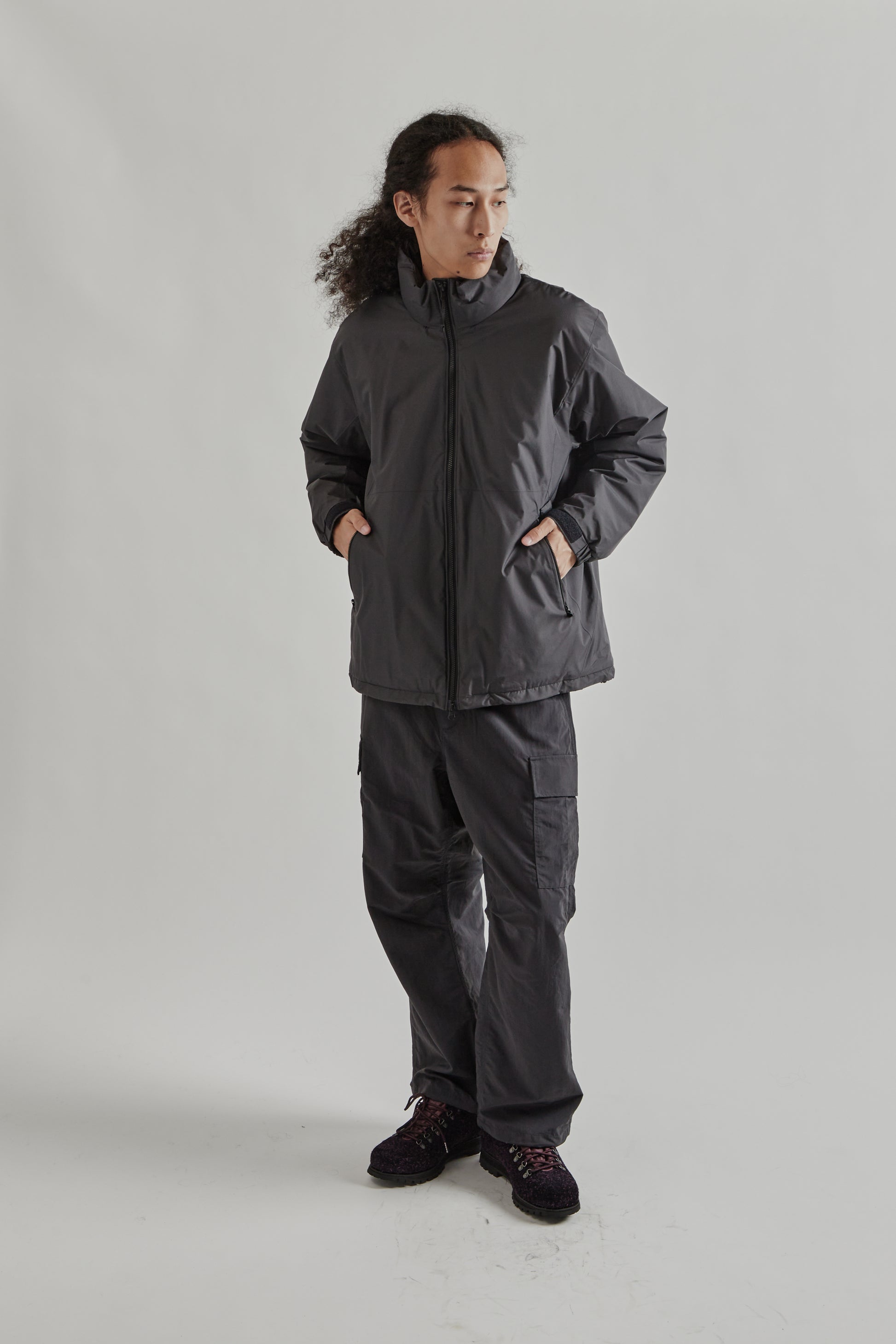 Goldwin FW25 Windstopper by Gore-Tex Labs Puffy Jacket Charcoal28