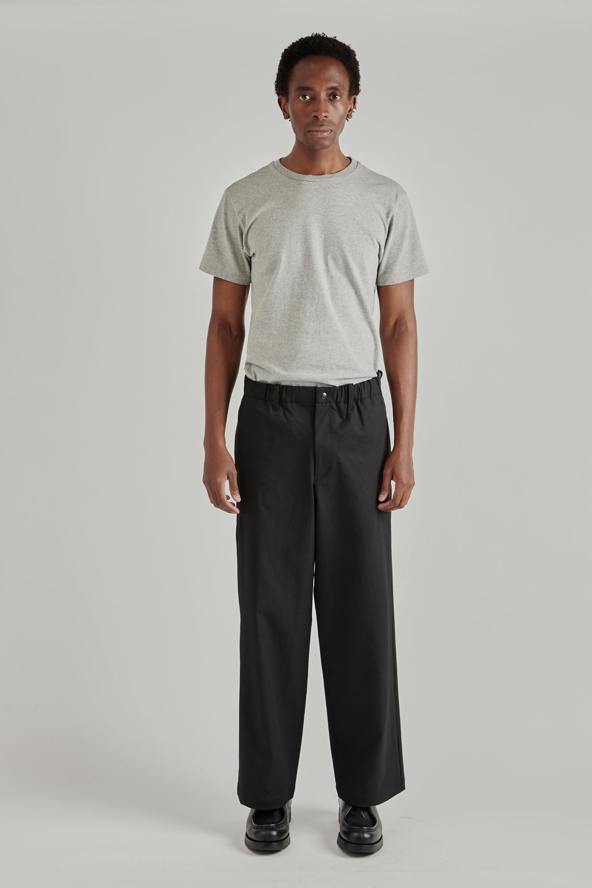 Baggy Straight Pants - Black