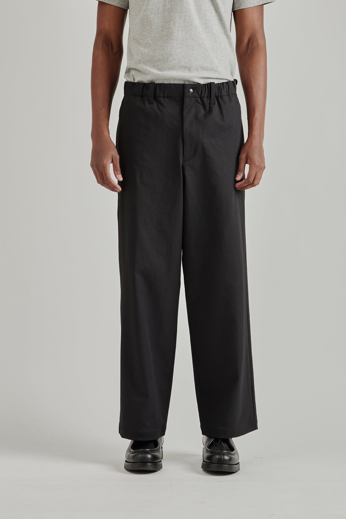 Baggy Straight Pants - Black