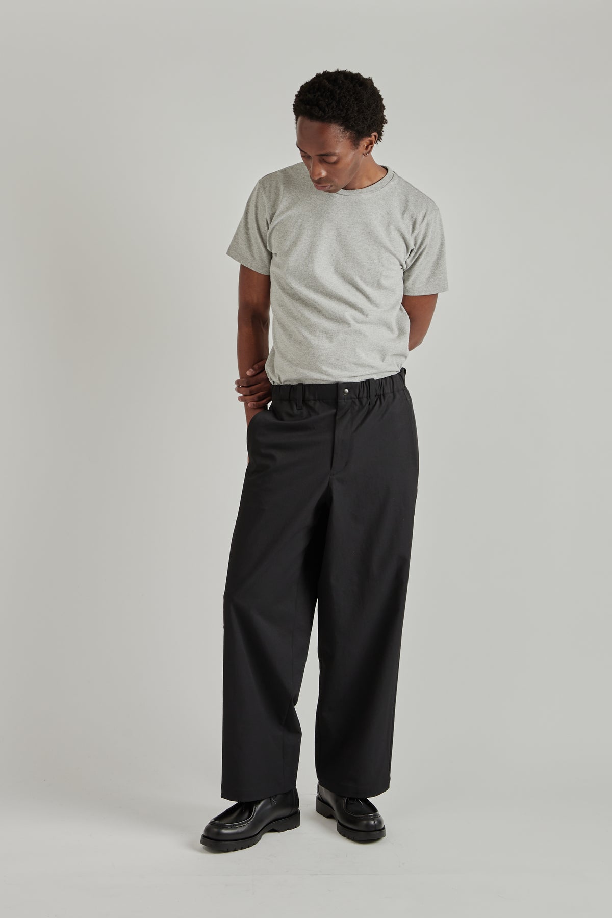 Baggy Straight Pants - Black