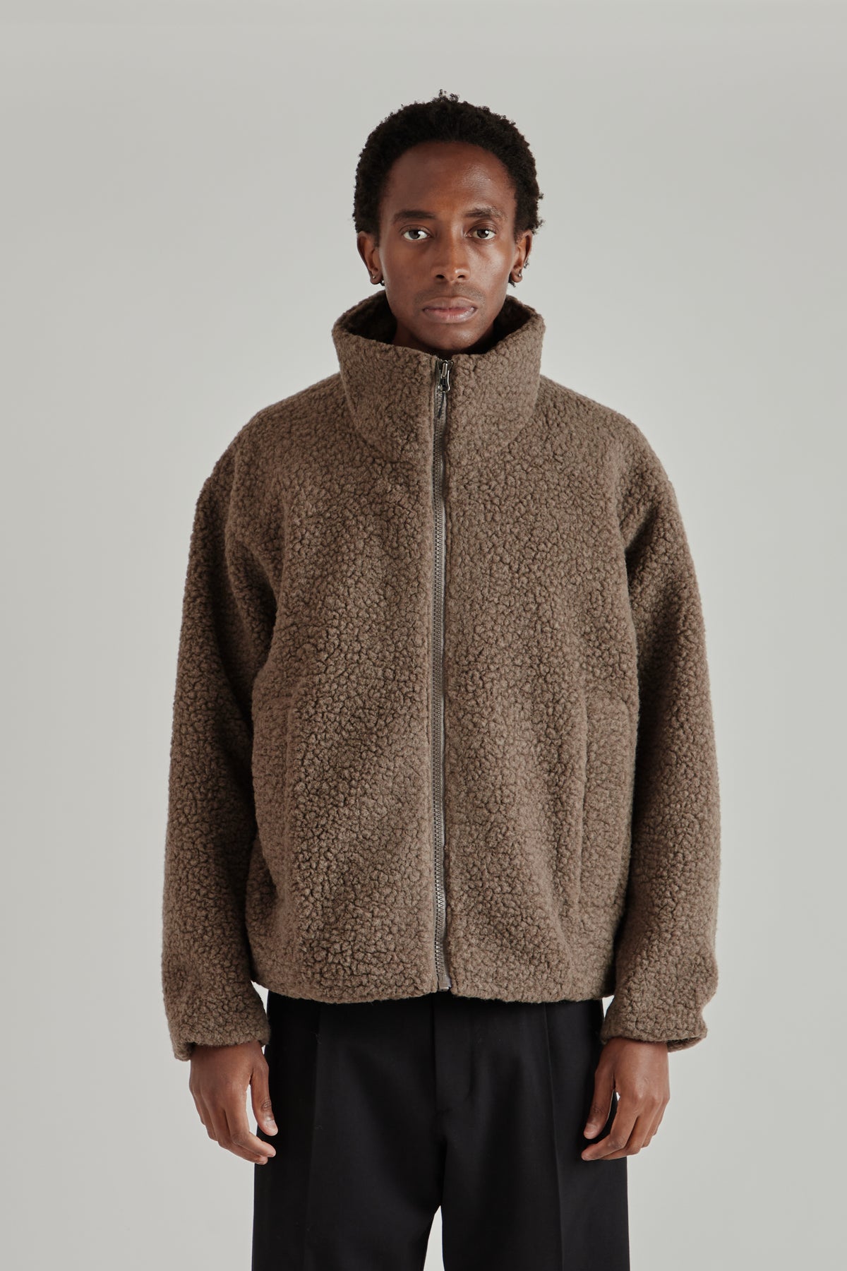 Deep Pile Fleece Jacket - Morel