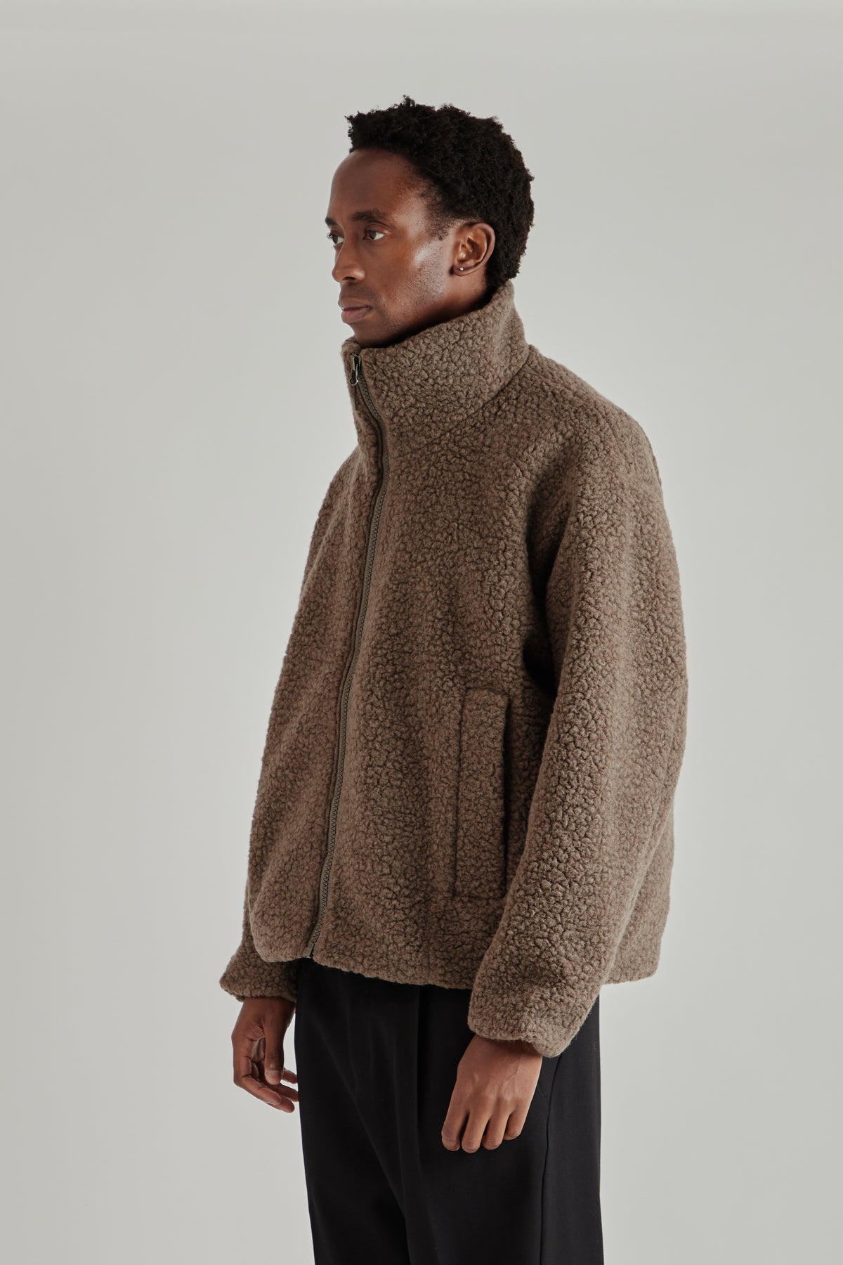 Deep Pile Fleece Jacket - Morel