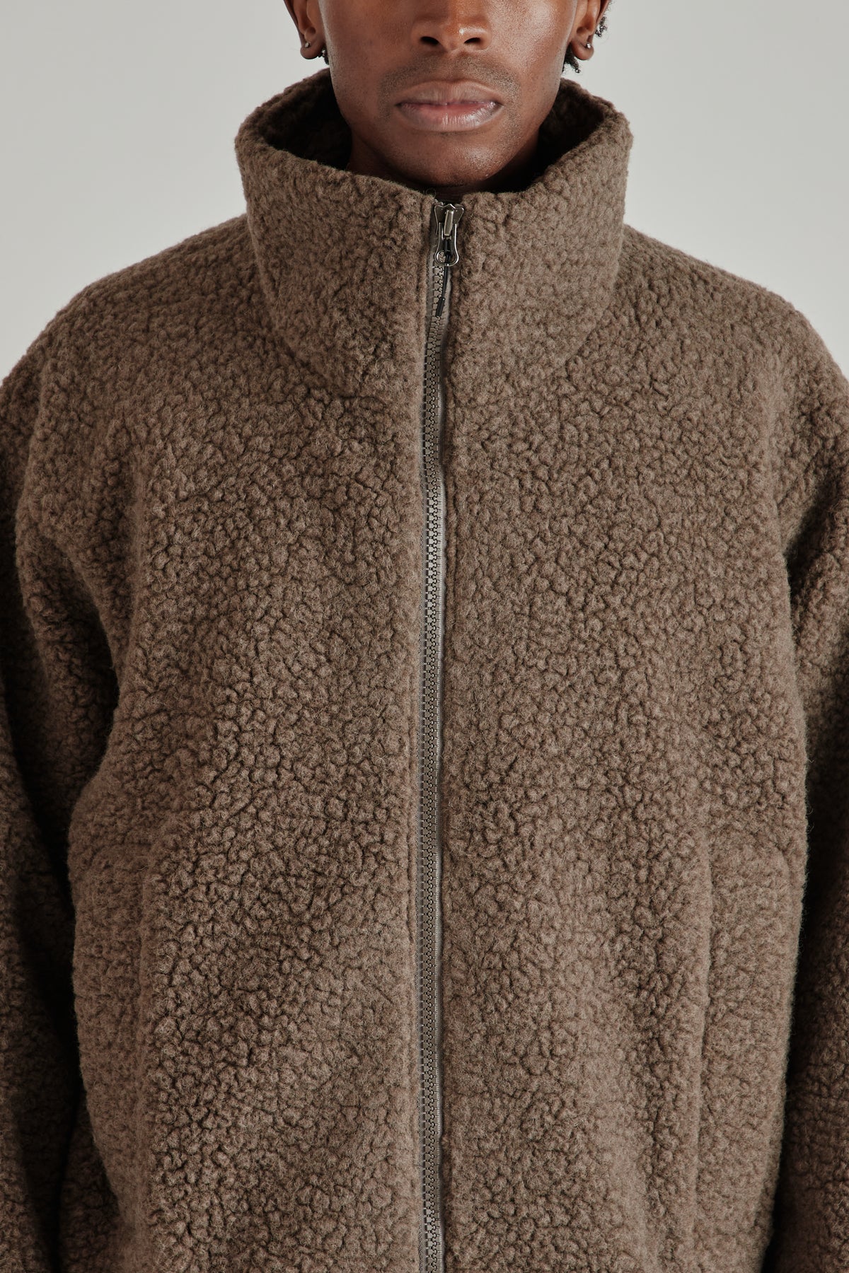 Deep Pile Fleece Jacket - Morel