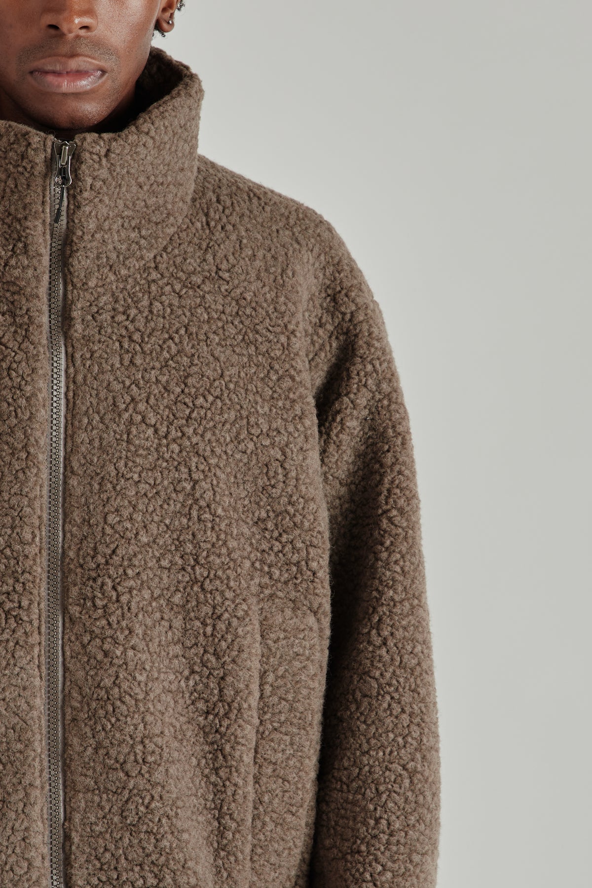 Deep Pile Fleece Jacket - Morel