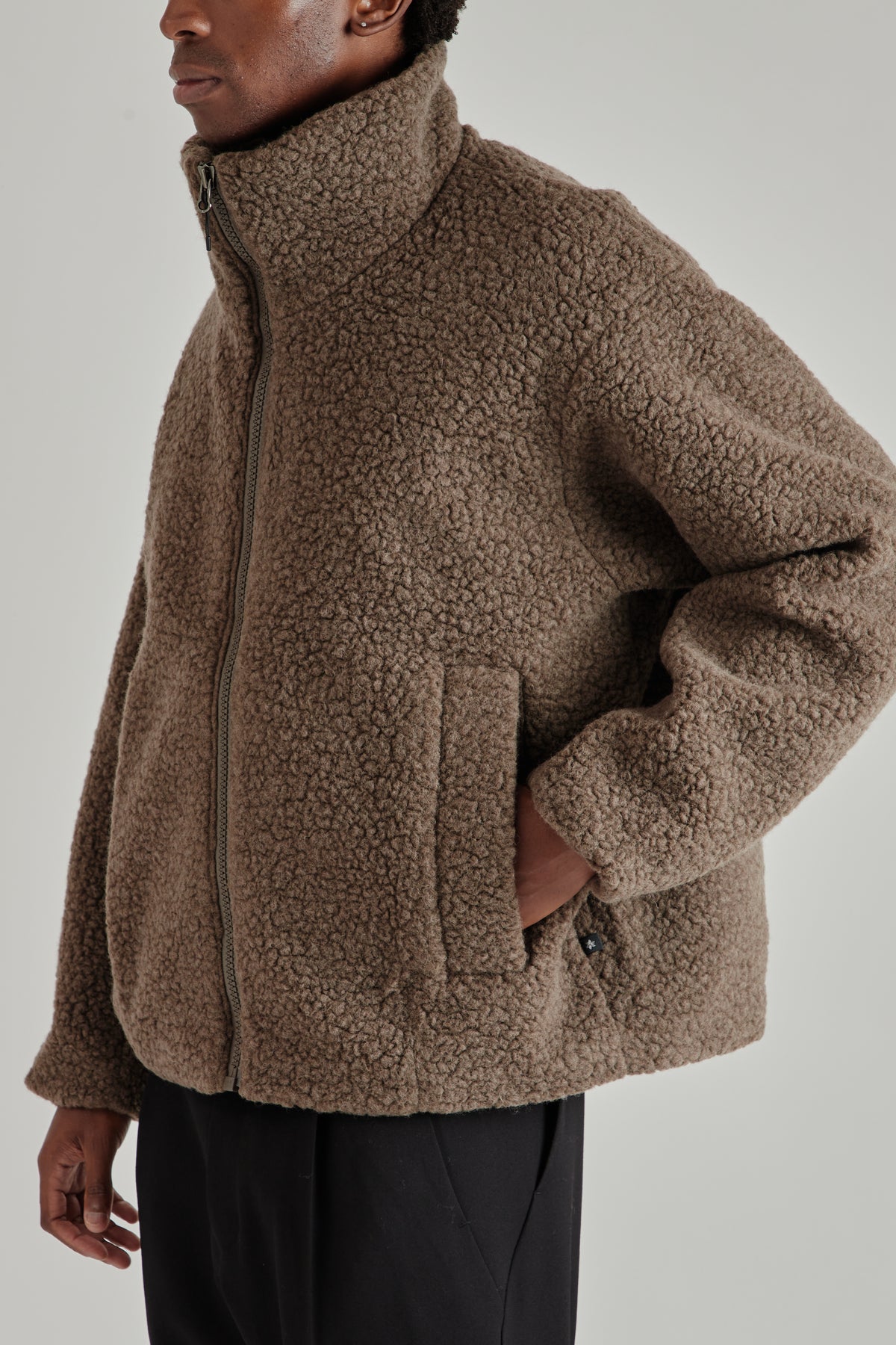 Deep Pile Fleece Jacket - Morel
