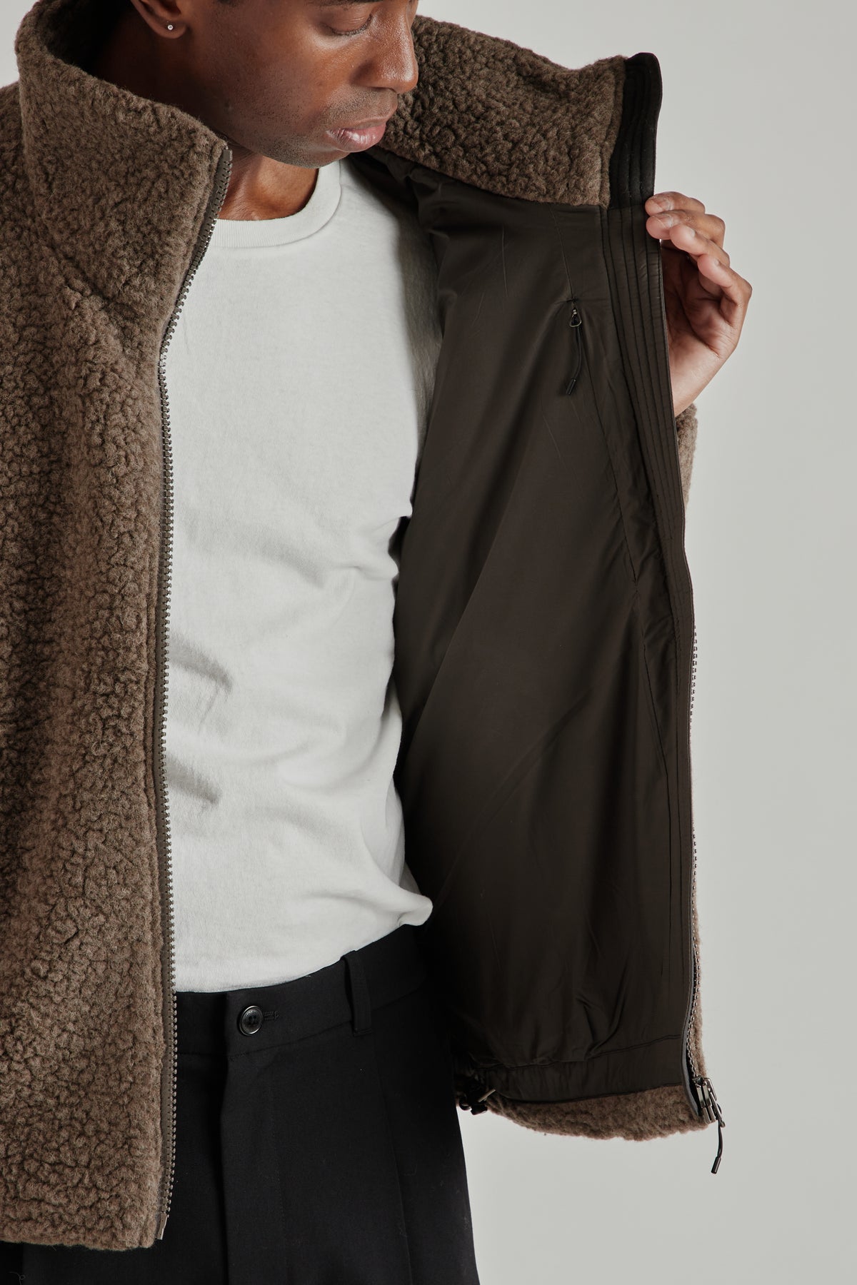 Deep Pile Fleece Jacket - Morel