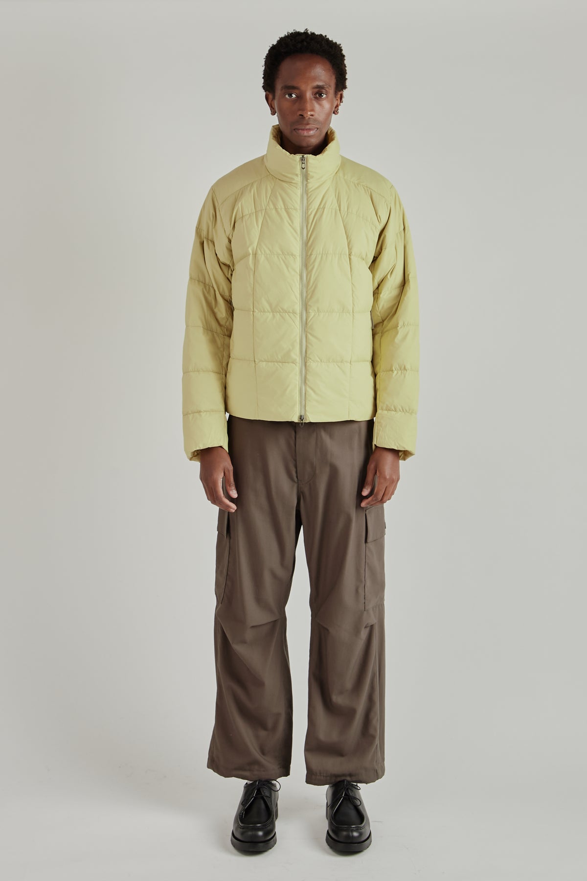 Gridded Down Jacket - Orpiment