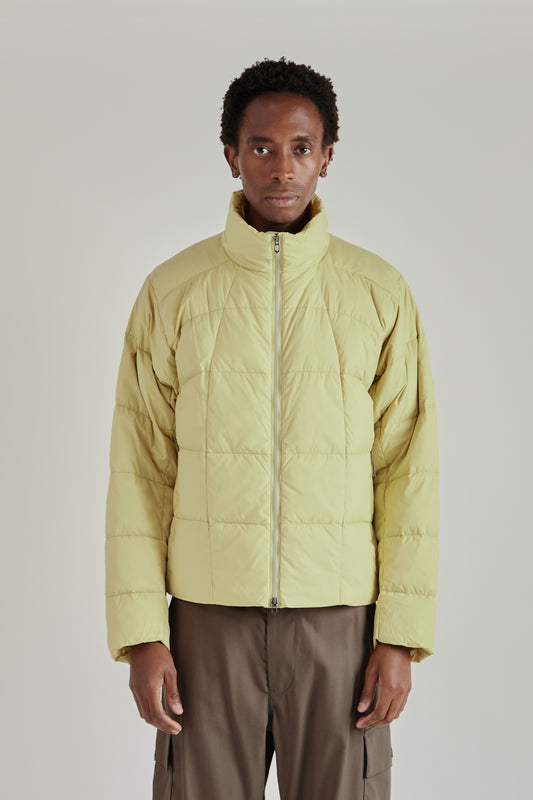 Gridded Down Jacket - Orpiment