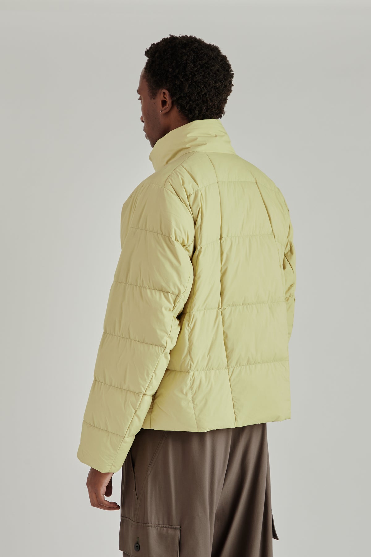 Gridded Down Jacket - Orpiment