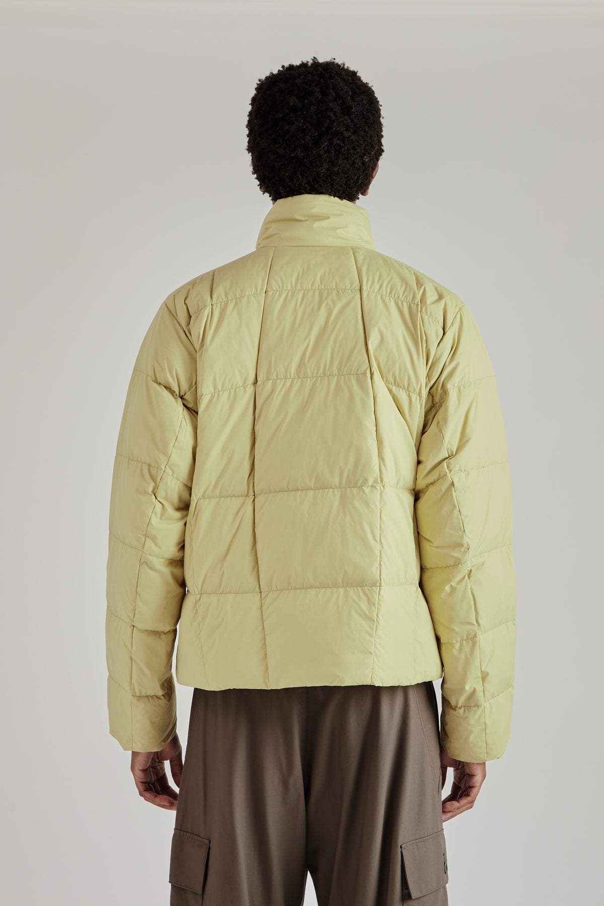 Gridded Down Jacket - Orpiment