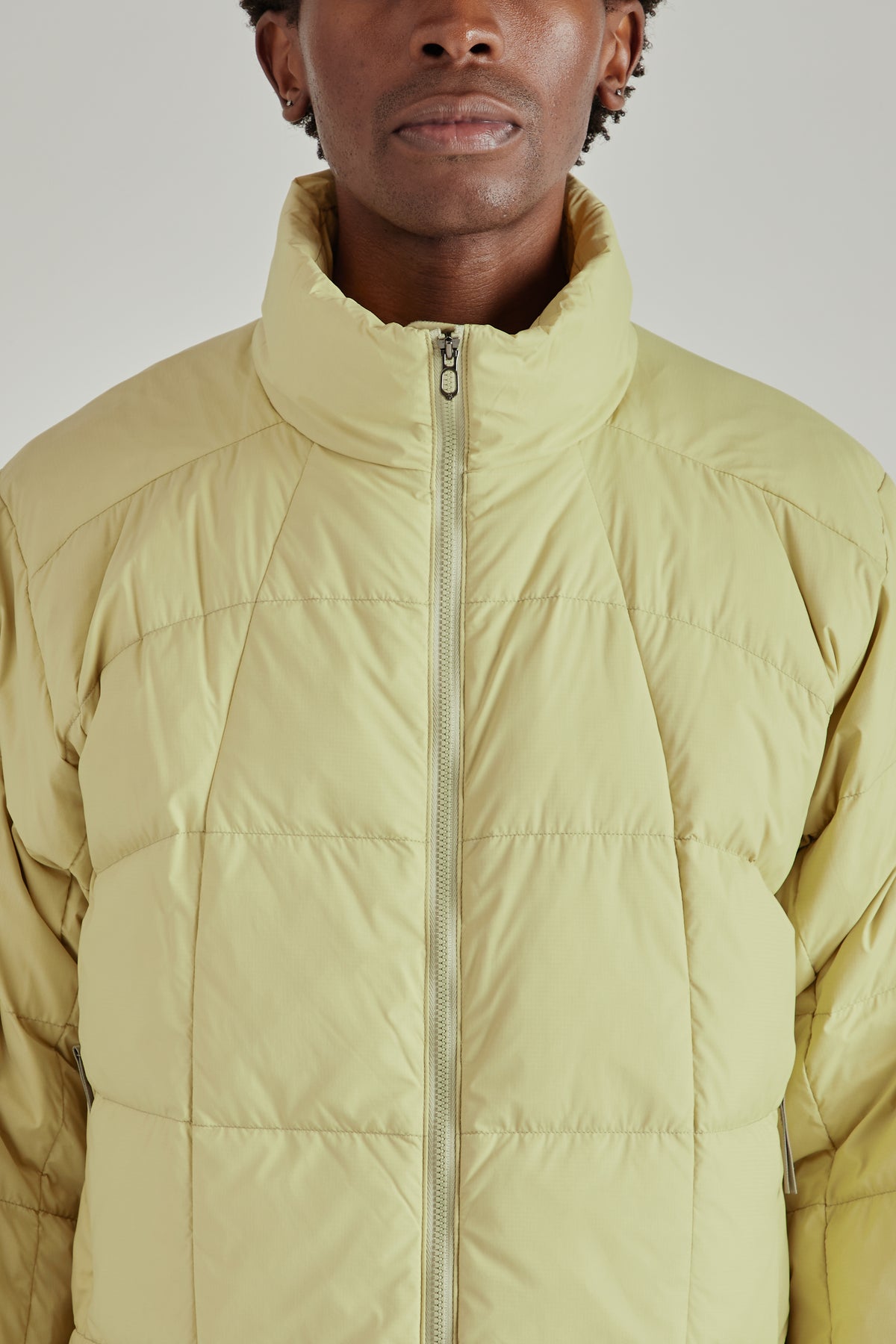 Gridded Down Jacket - Orpiment