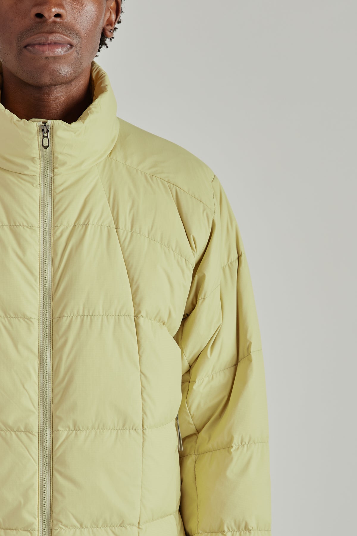 Gridded Down Jacket - Orpiment