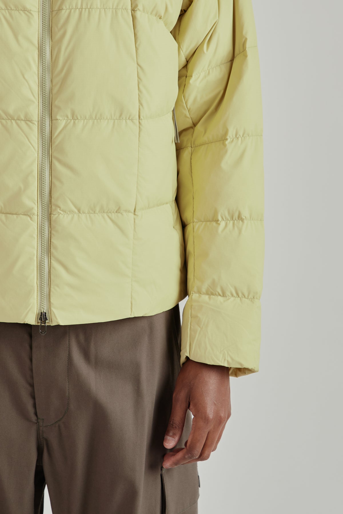 Gridded Down Jacket - Orpiment