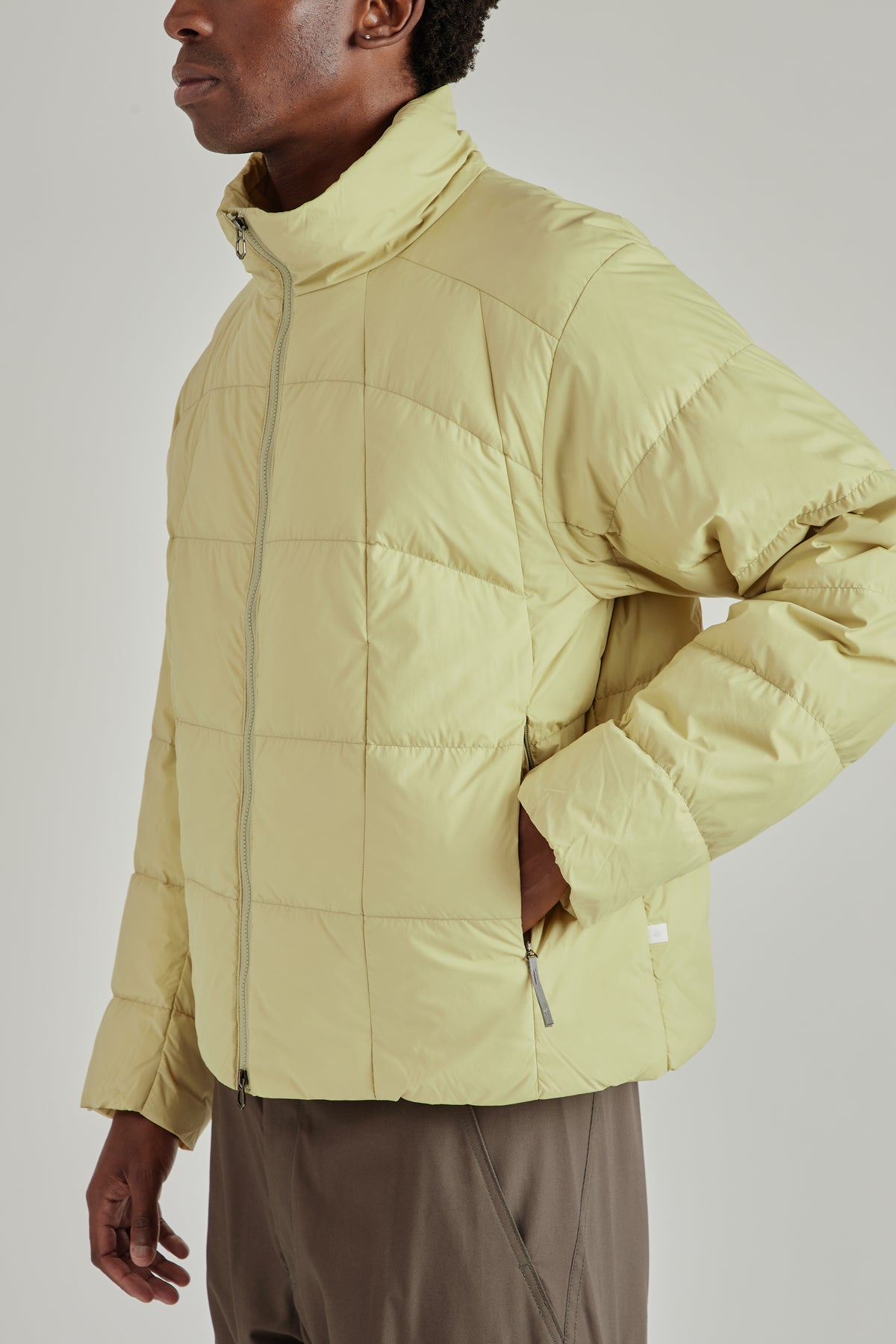 Gridded Down Jacket - Orpiment