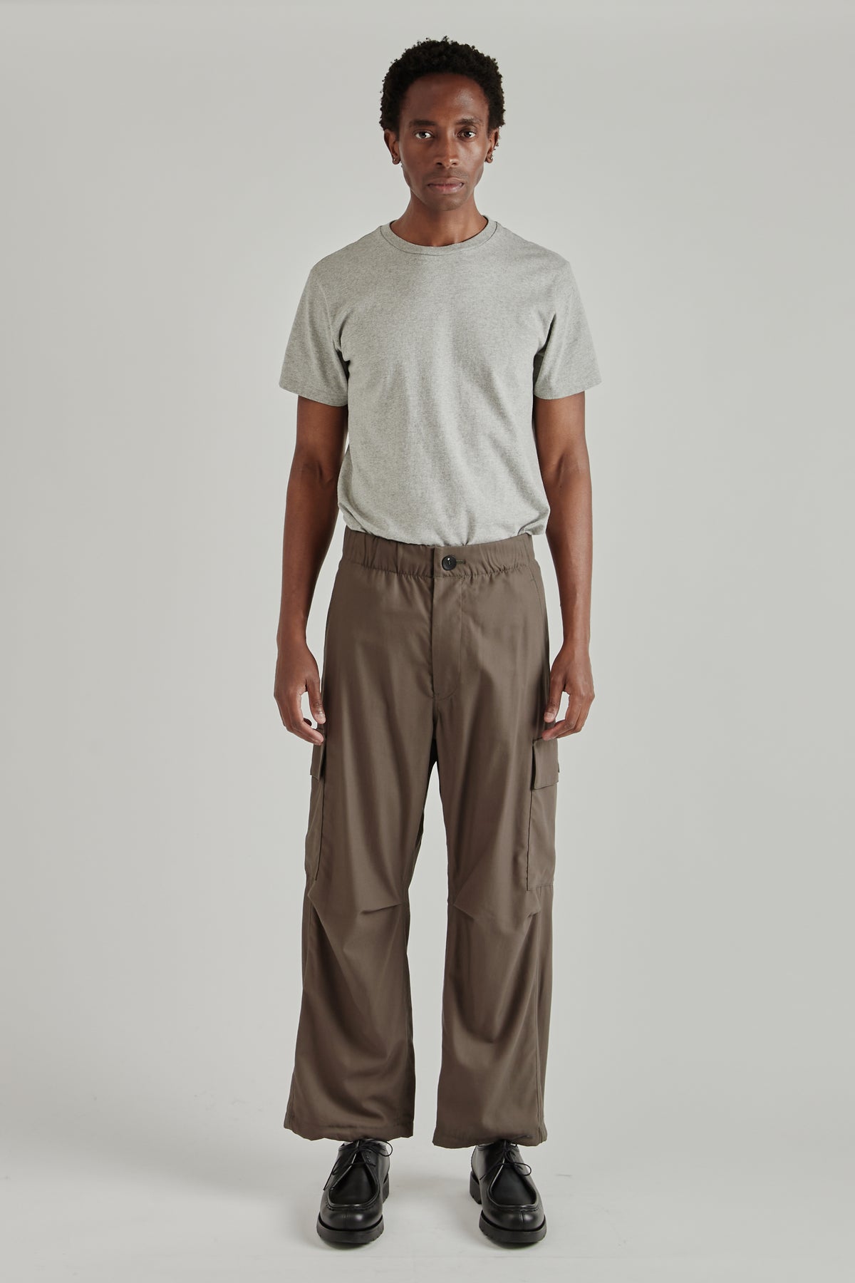Light Oxford Cargo Pants - Espresso