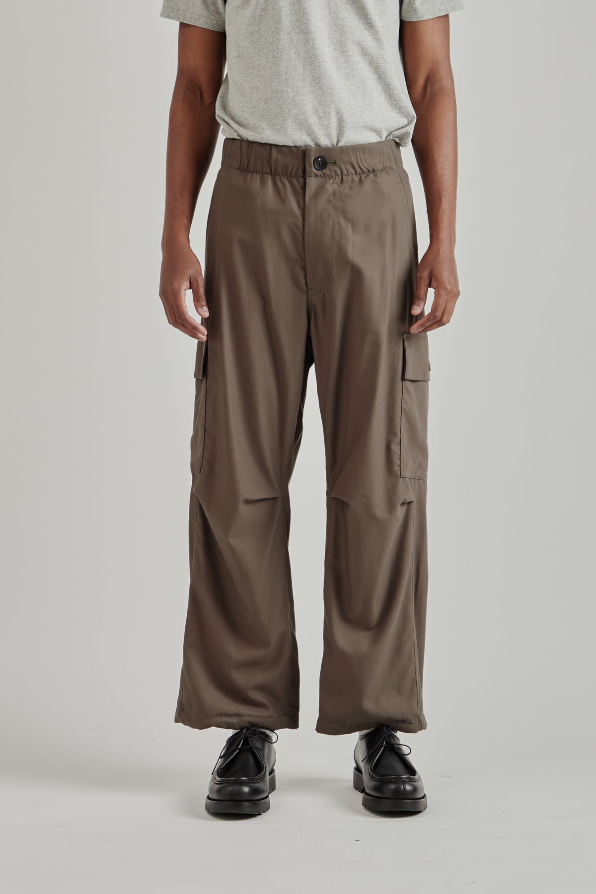 Light Oxford Cargo Pants - Espresso