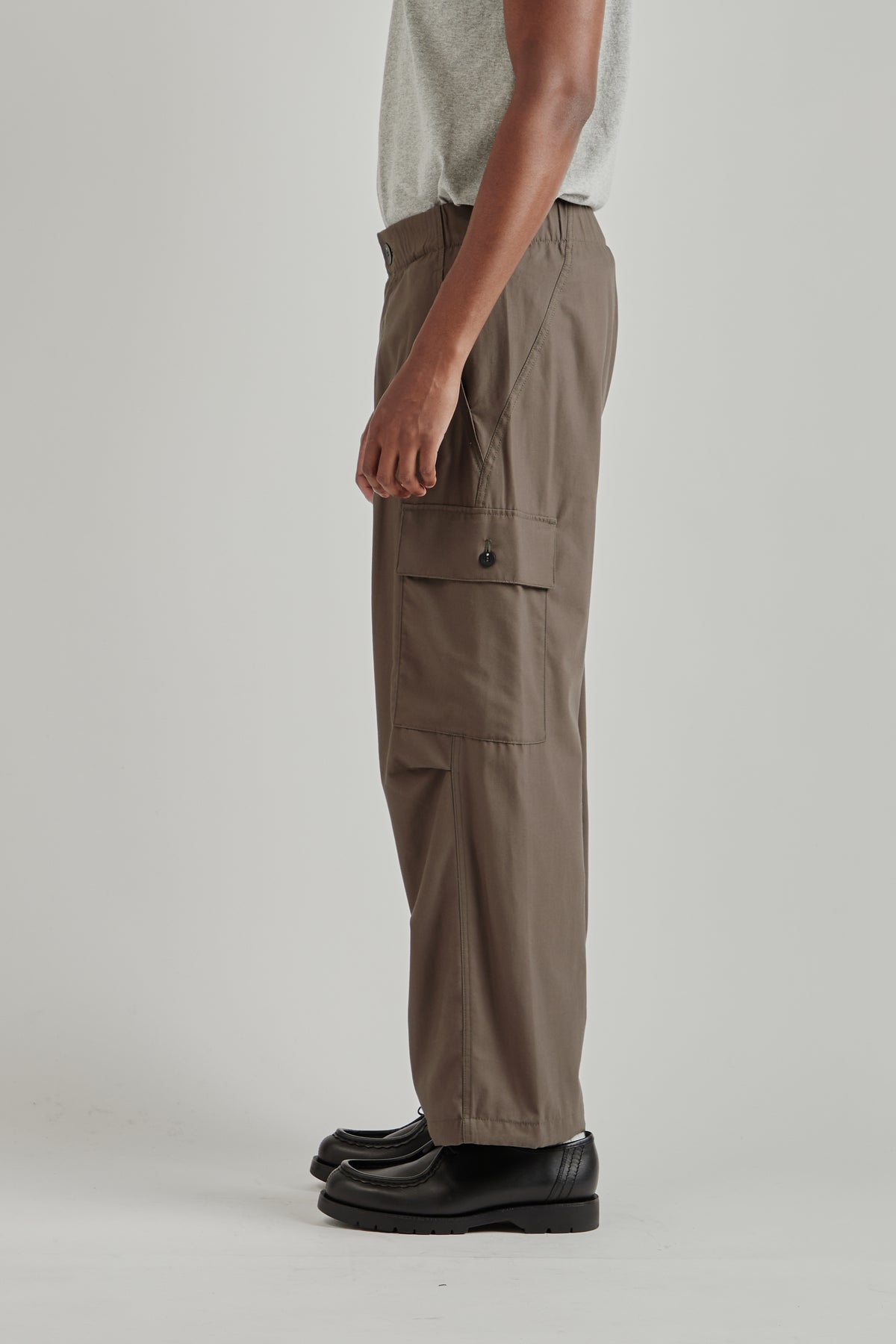 Light Oxford Cargo Pants - Espresso
