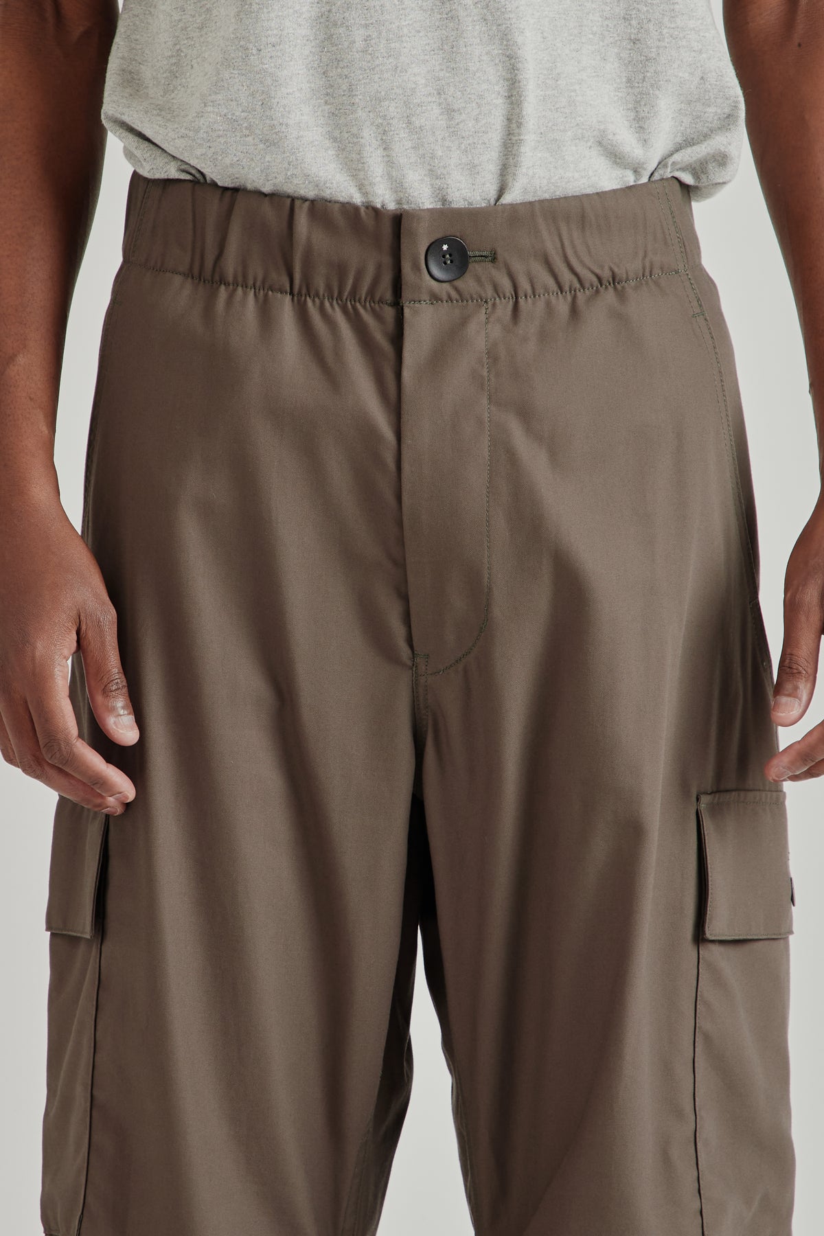 Light Oxford Cargo Pants - Espresso