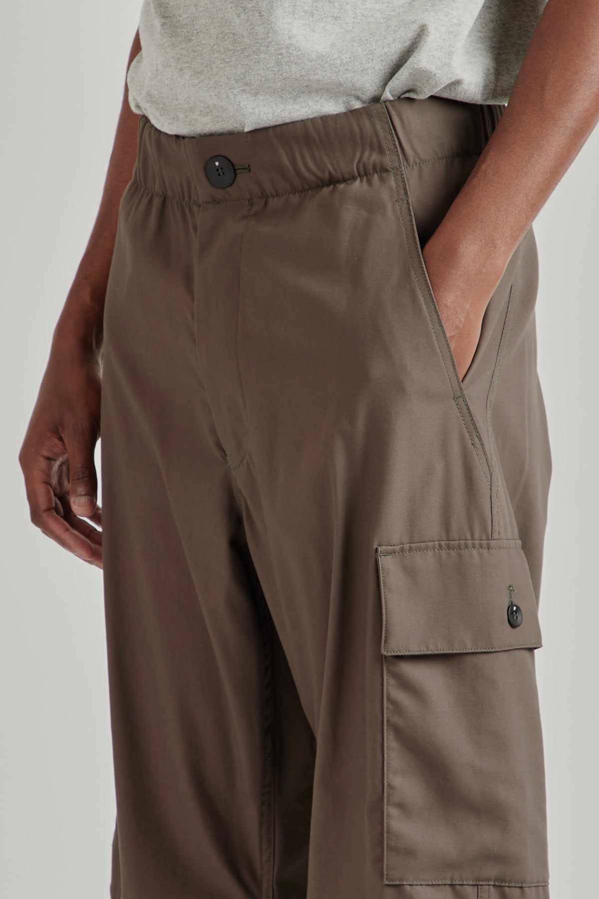 Light Oxford Cargo Pants - Espresso