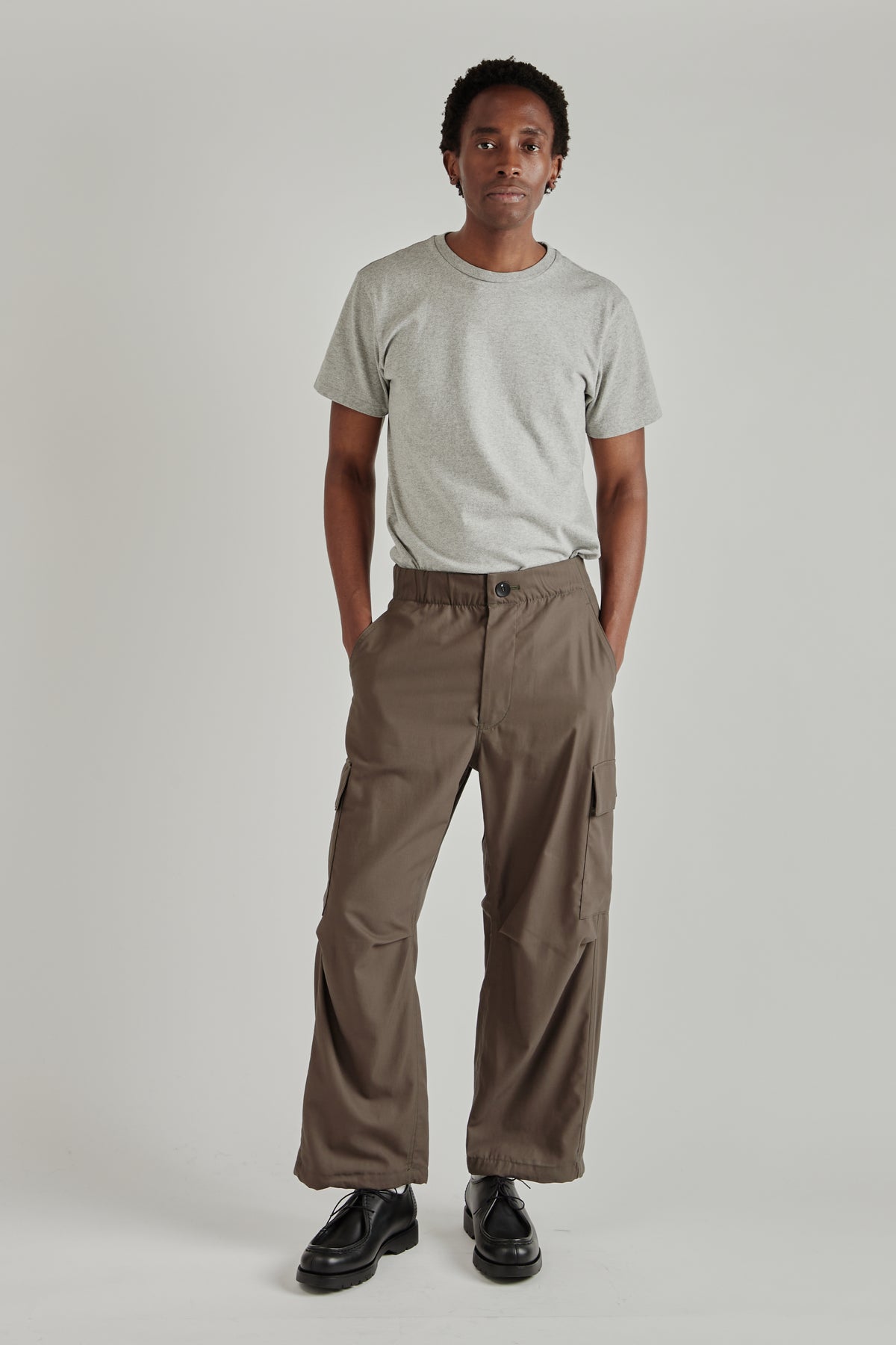 Light Oxford Cargo Pants - Espresso
